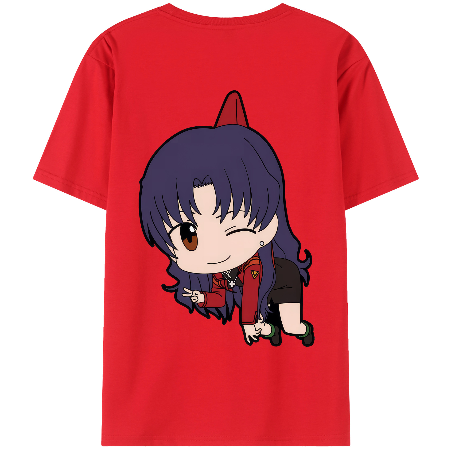 （画像用） EVA 新世紀エヴァンゲリオン 綿100％ メンズ半袖Tシャツ（バックプリント） 通気性