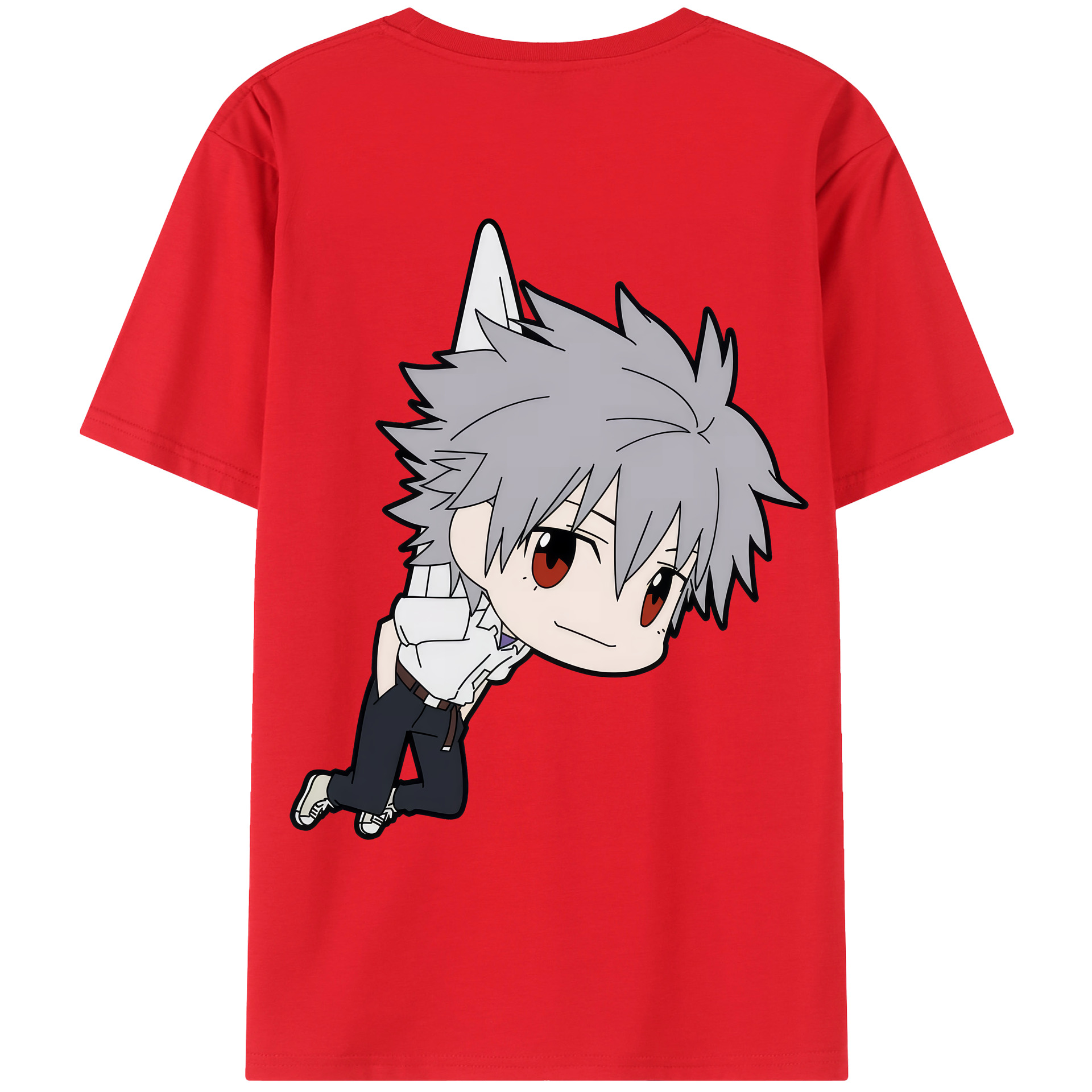 （画像用） EVA 新世紀エヴァンゲリオン 綿100％ メンズ半袖Tシャツ（バックプリント） 通気性