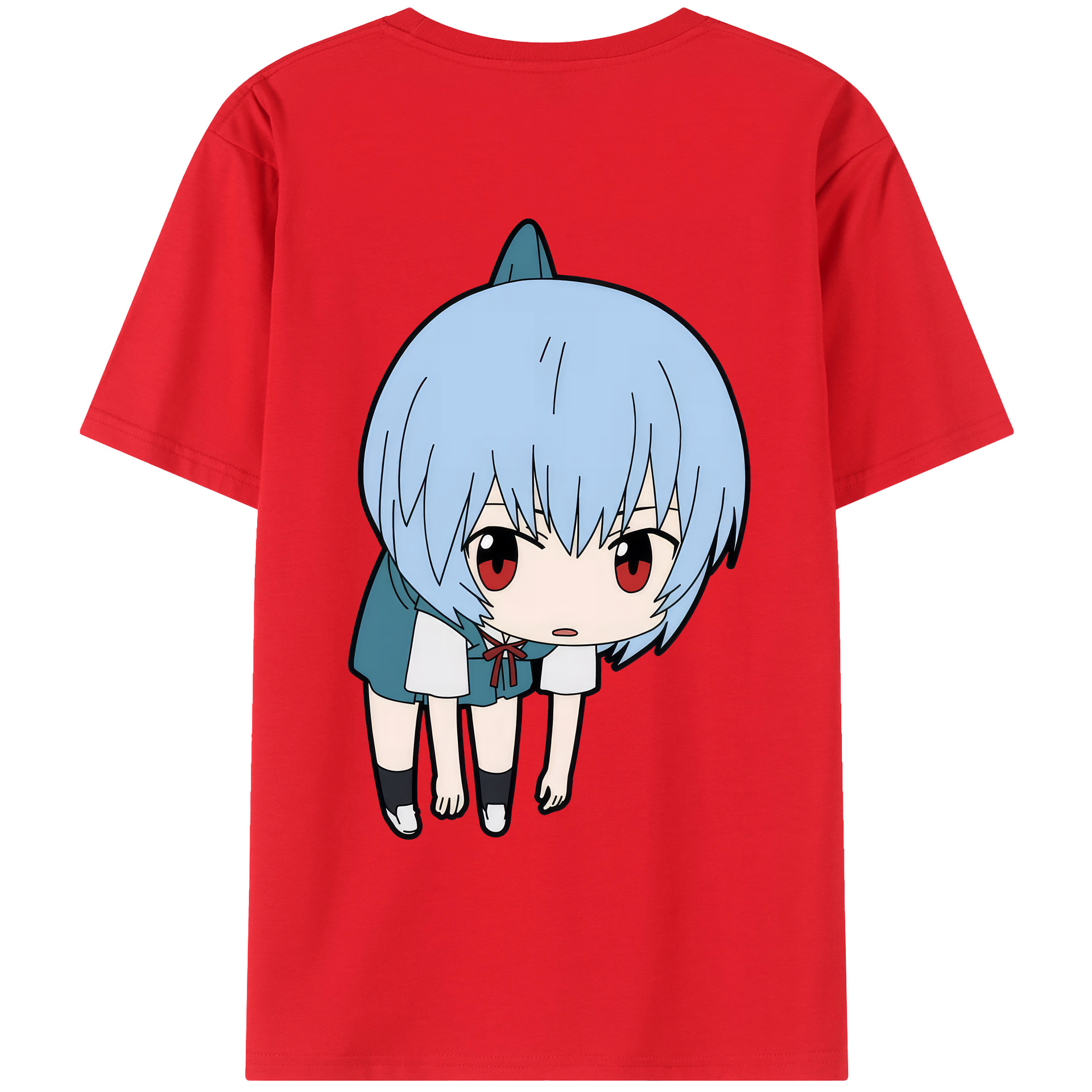（画像用） EVA 新世紀エヴァンゲリオン 綿100％ メンズ半袖Tシャツ（バックプリント） 通気性