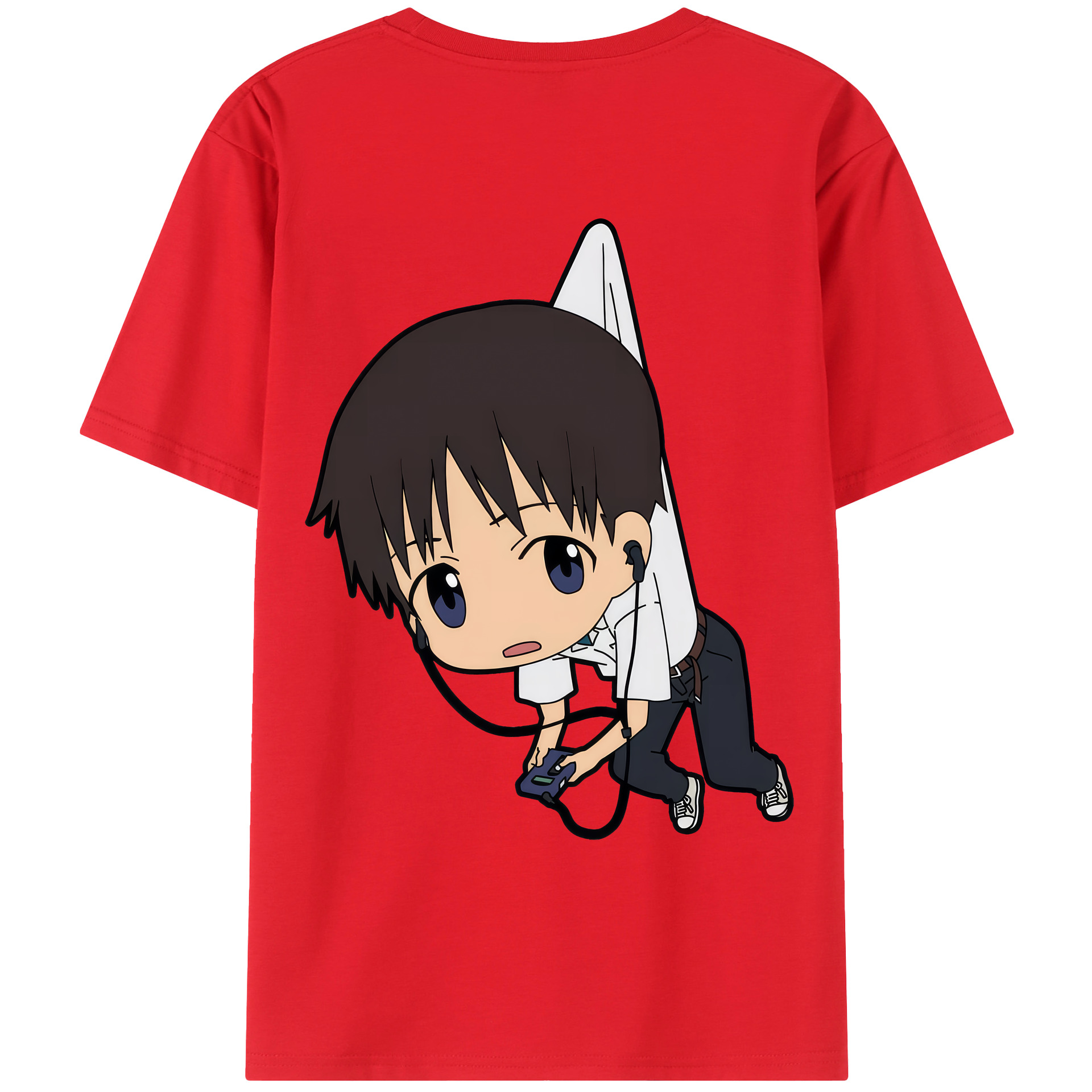 （画像用） EVA 新世紀エヴァンゲリオン 綿100％ メンズ半袖Tシャツ（バックプリント） 通気性