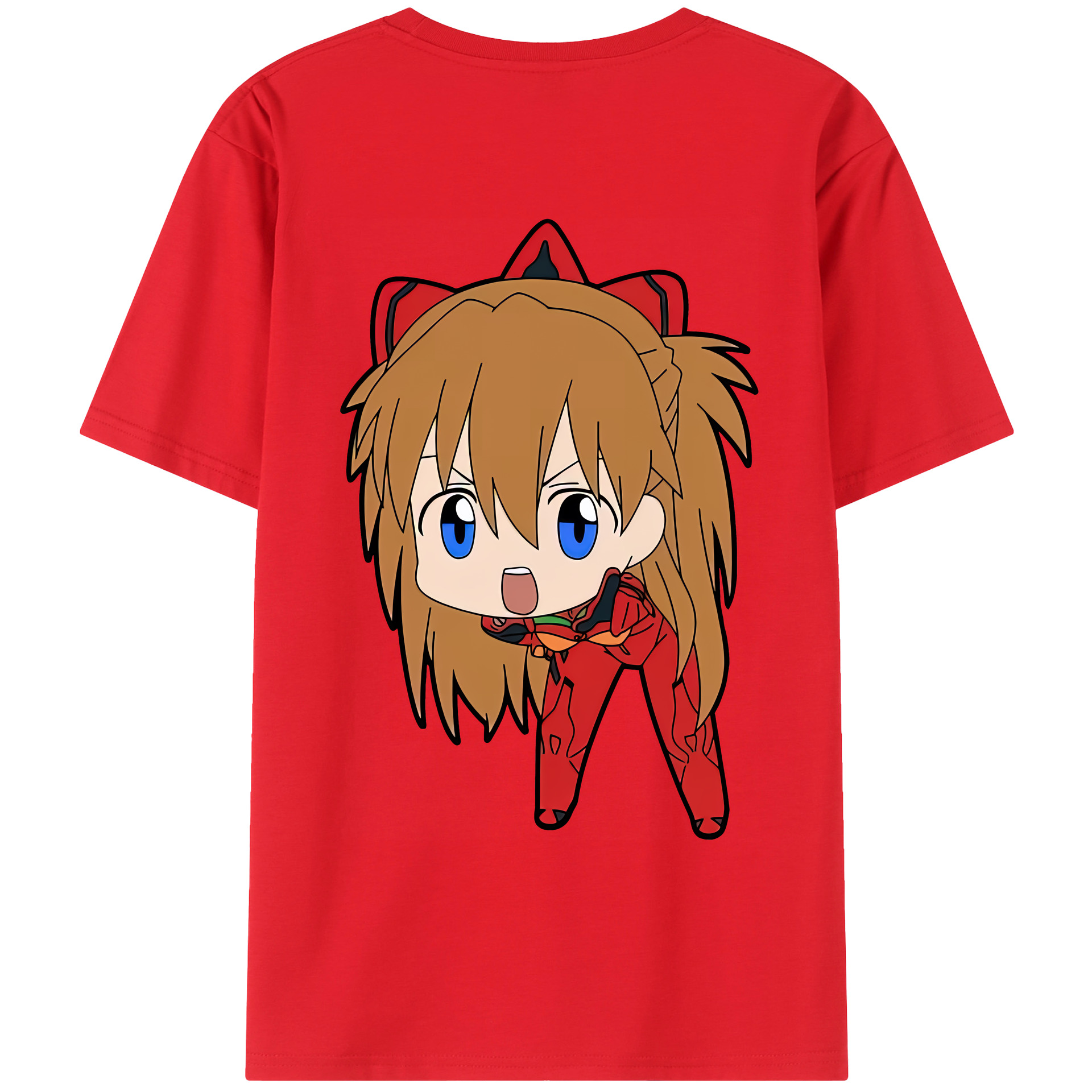（画像用） EVA 新世紀エヴァンゲリオン 綿100％ メンズ半袖Tシャツ（バックプリント） 通気性