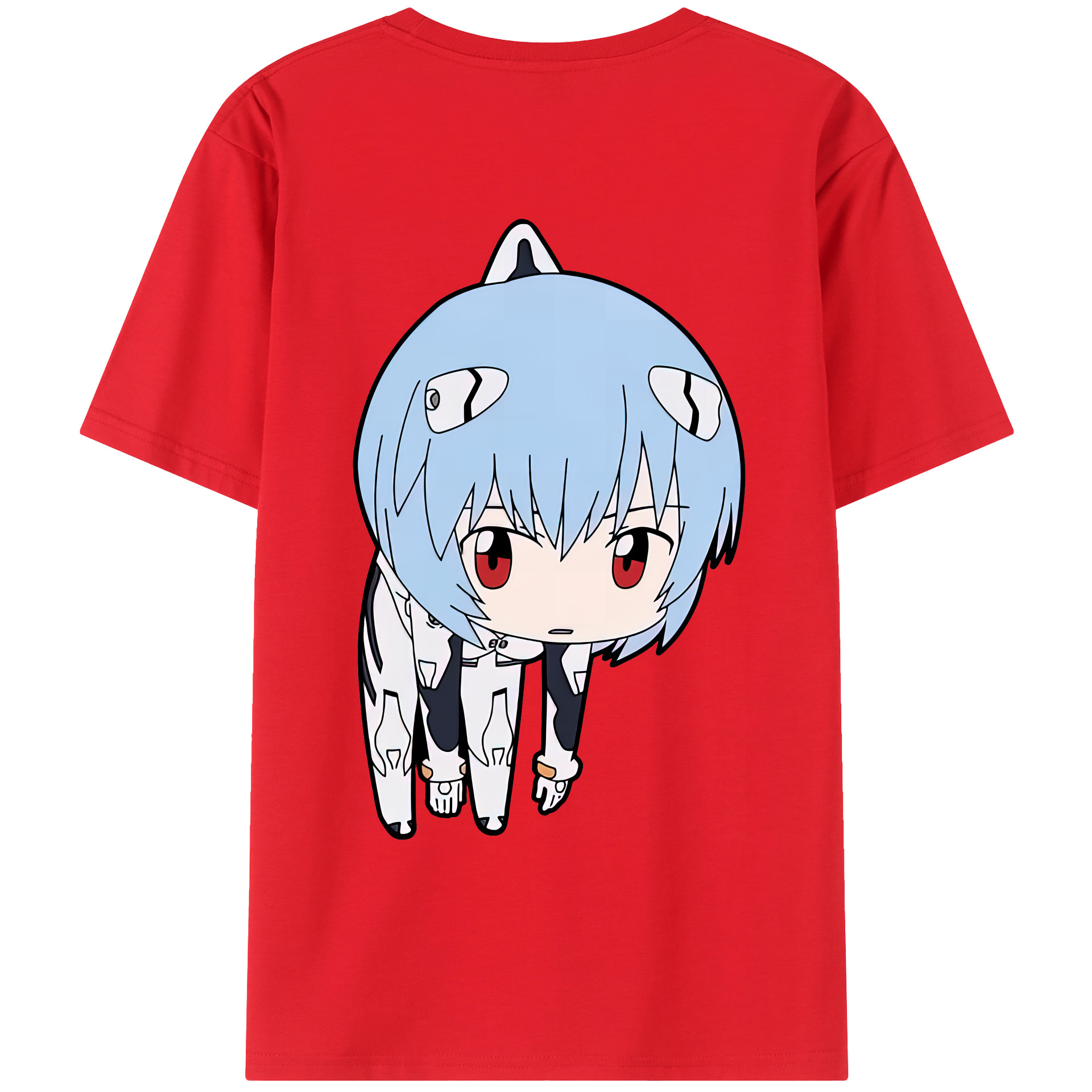 （画像用） EVA 新世紀エヴァンゲリオン 綿100％ メンズ半袖Tシャツ（バックプリント） 通気性