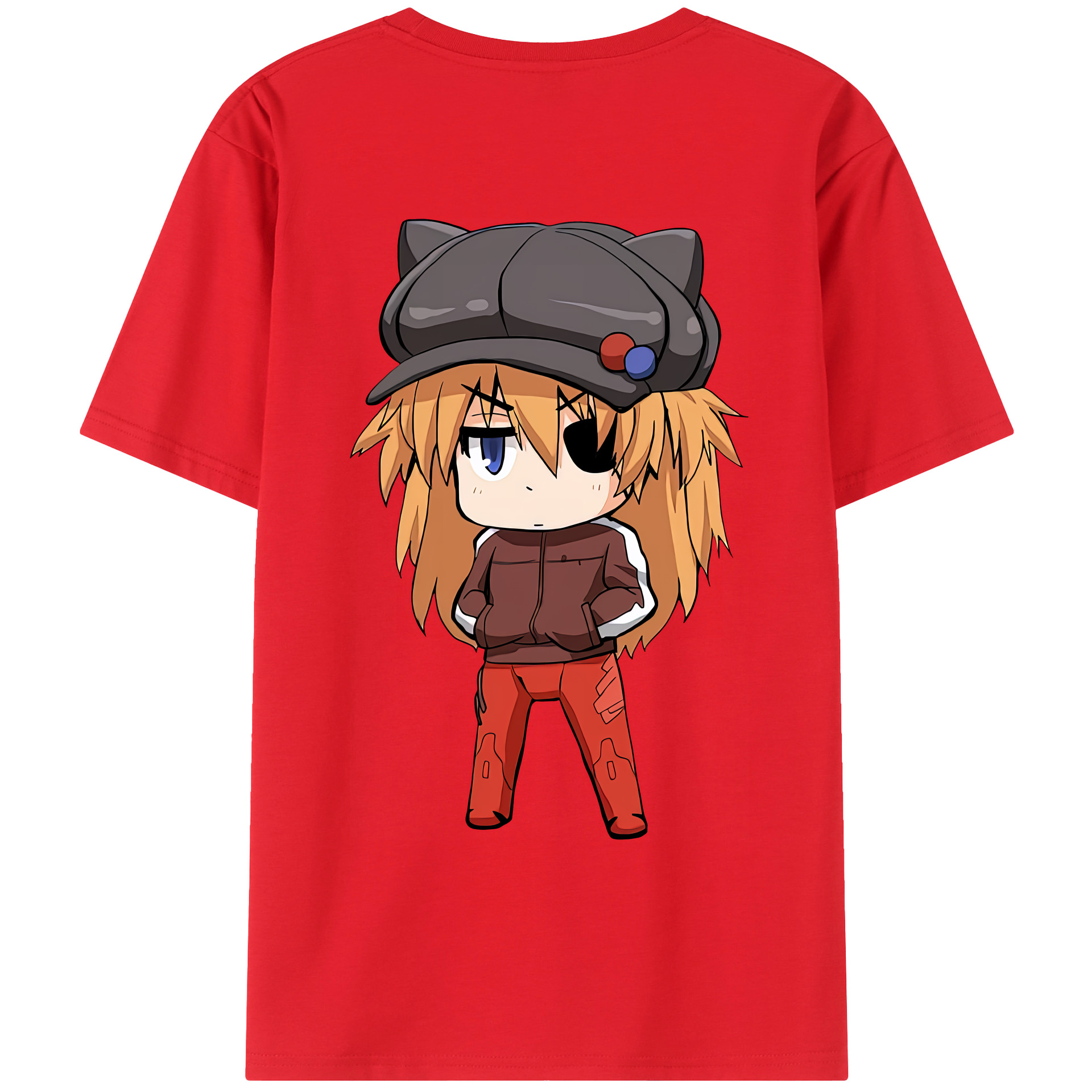 （画像用） EVA 新世紀エヴァンゲリオン 綿100％ メンズ半袖Tシャツ（バックプリント） 通気性