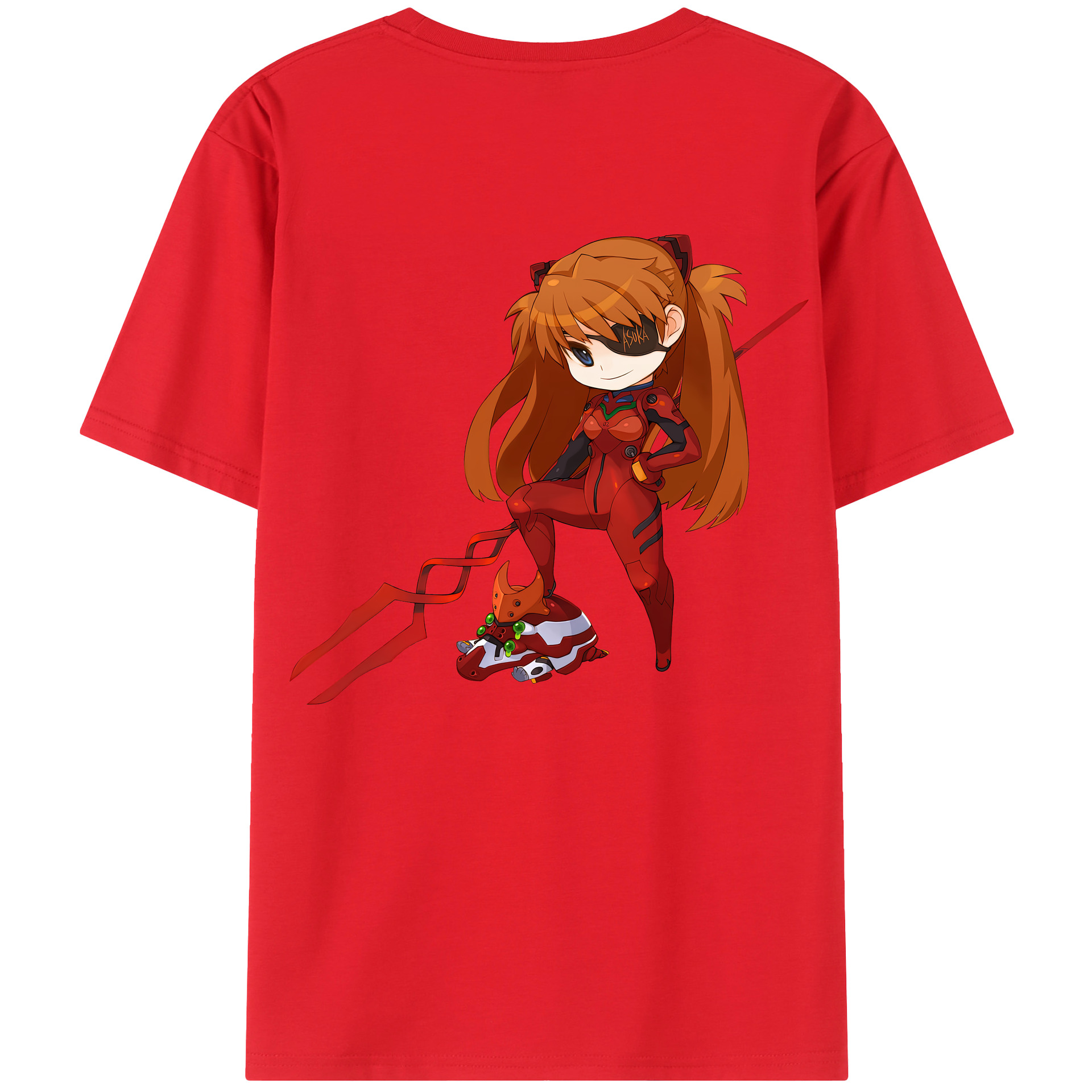 （画像用） EVA 新世紀エヴァンゲリオン 綿100％ メンズ半袖Tシャツ（バックプリント） 通気性