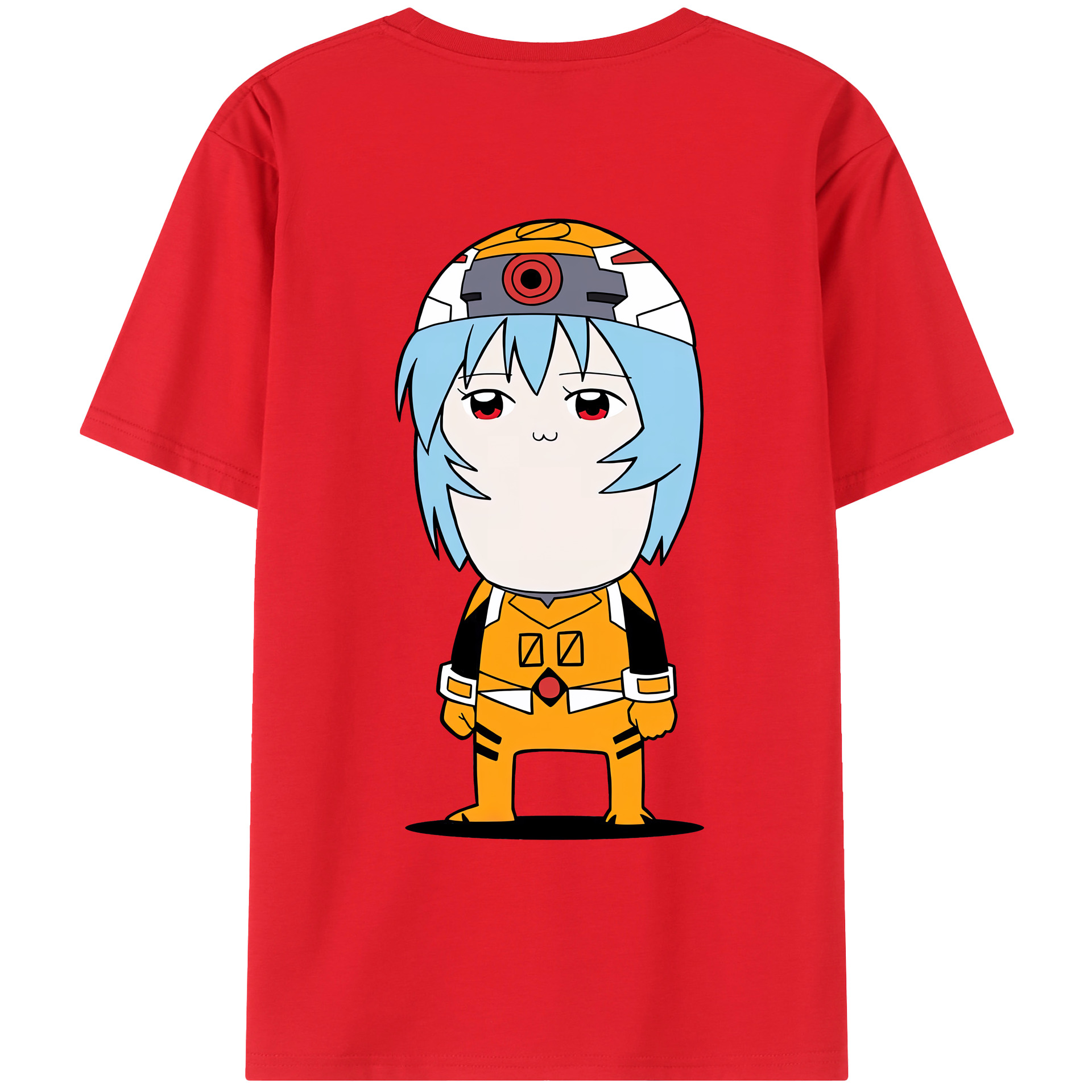 （画像用） EVA 新世紀エヴァンゲリオン 綿100％ メンズ半袖Tシャツ（バックプリント） 通気性