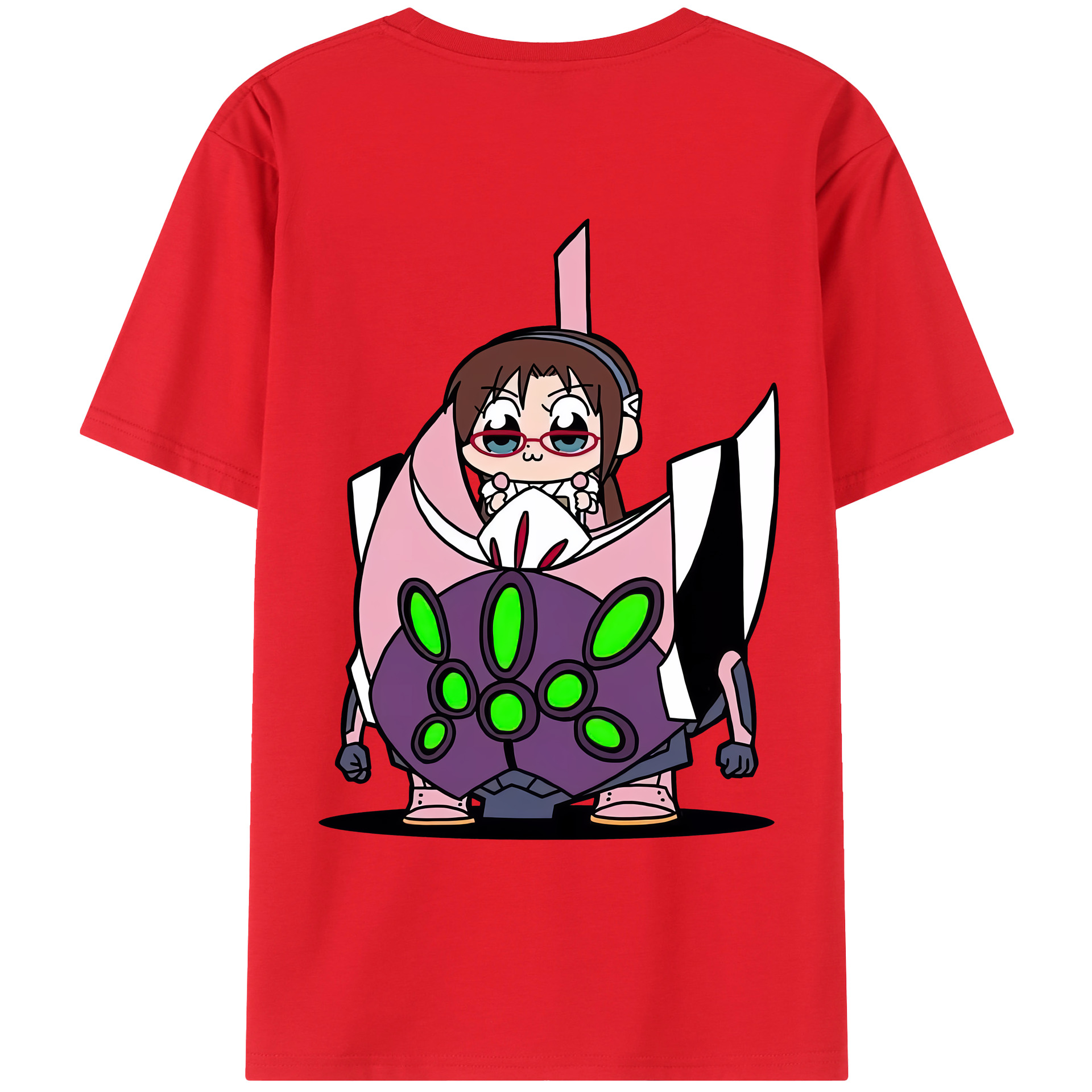 （画像用） EVA 新世紀エヴァンゲリオン 綿100％ メンズ半袖Tシャツ（バックプリント） 通気性