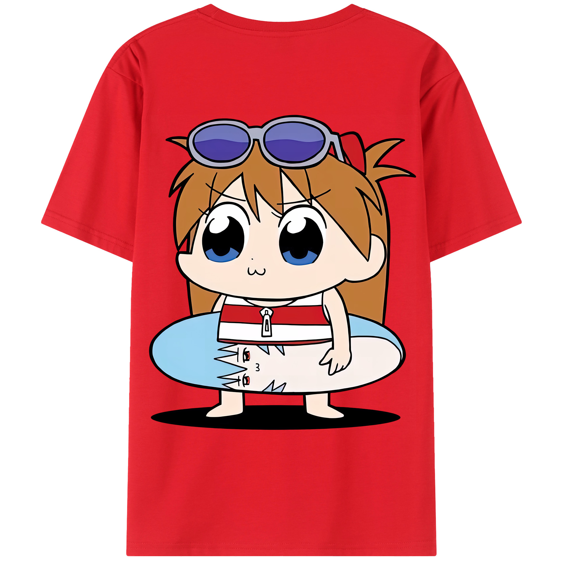 （画像用） EVA 新世紀エヴァンゲリオン 綿100％ メンズ半袖Tシャツ（バックプリント） 通気性
