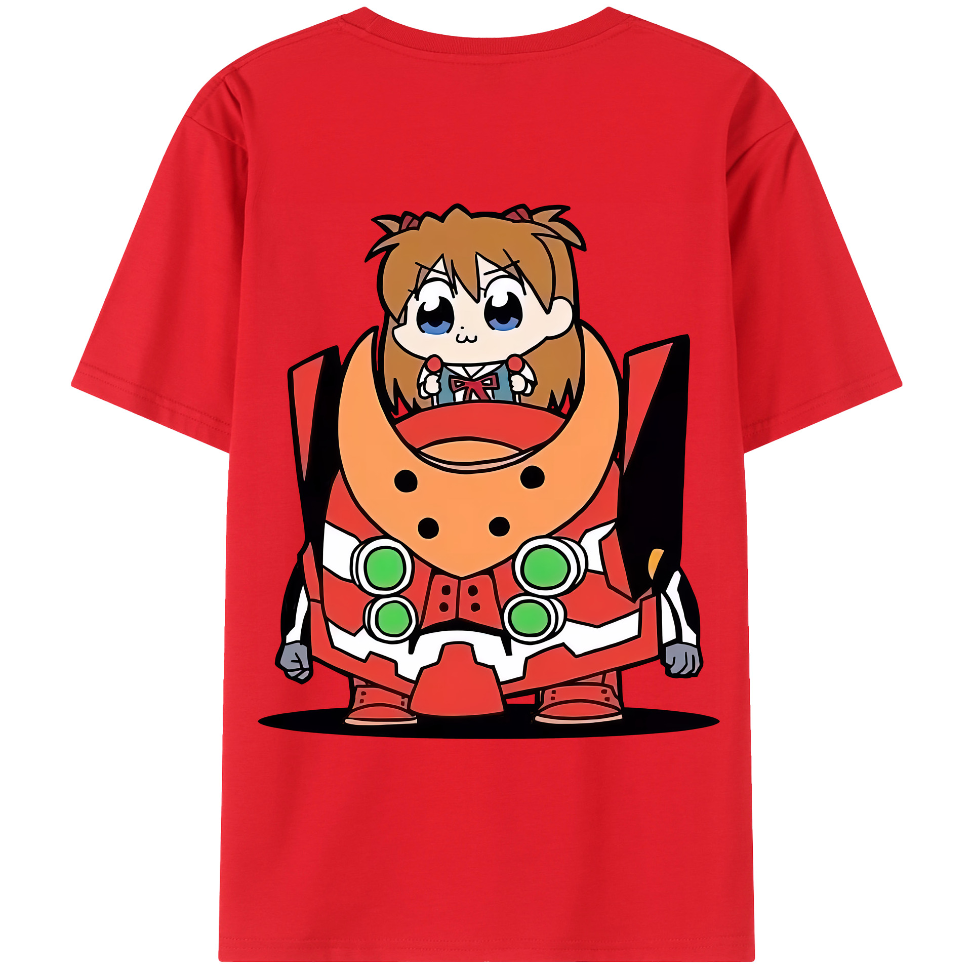 （画像用） EVA 新世紀エヴァンゲリオン 綿100％ メンズ半袖Tシャツ（バックプリント） 通気性