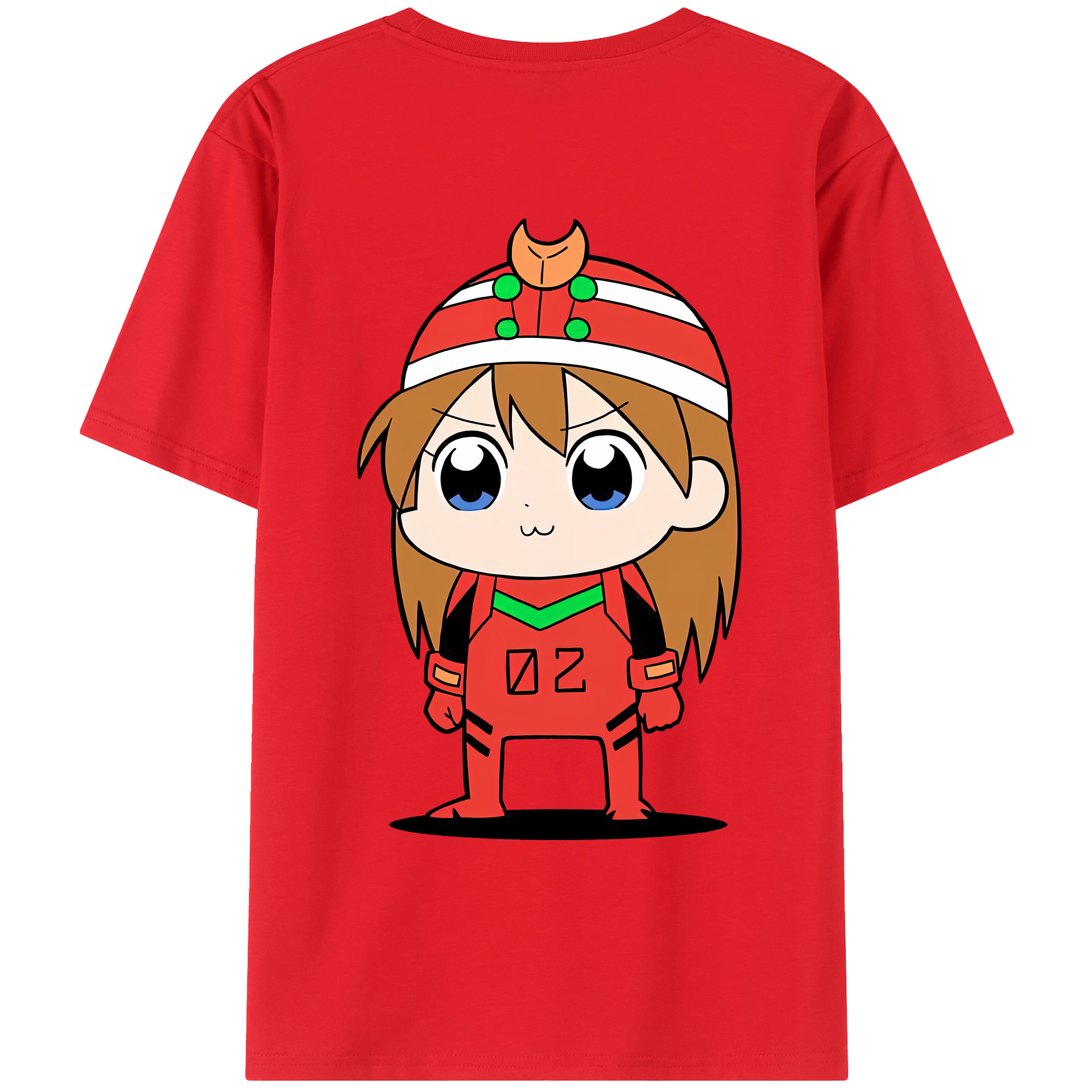 （画像用） EVA 新世紀エヴァンゲリオン 綿100％ メンズ半袖Tシャツ（バックプリント） 通気性