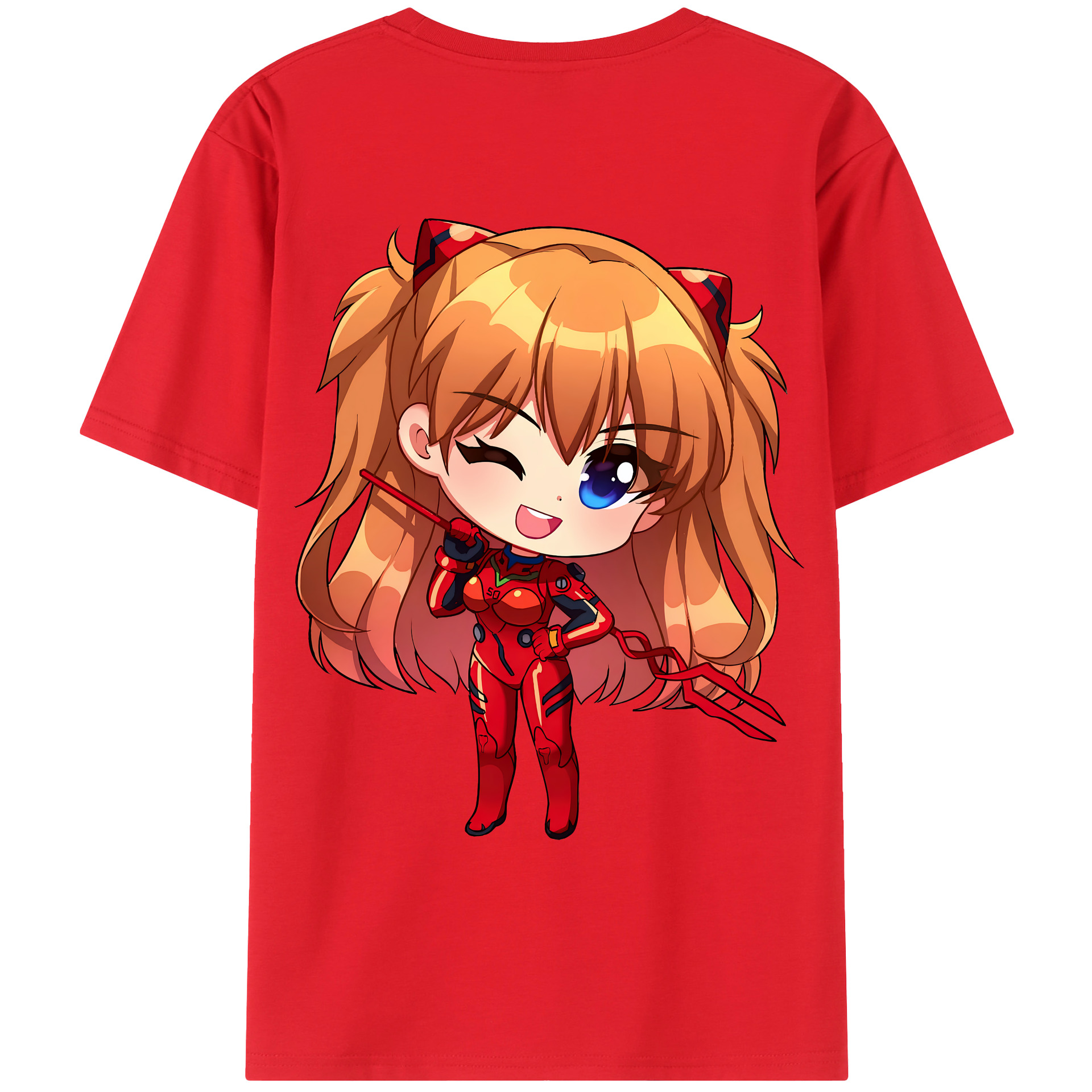 （画像用） EVA 新世紀エヴァンゲリオン 綿100％ メンズ半袖Tシャツ（バックプリント） 通気性