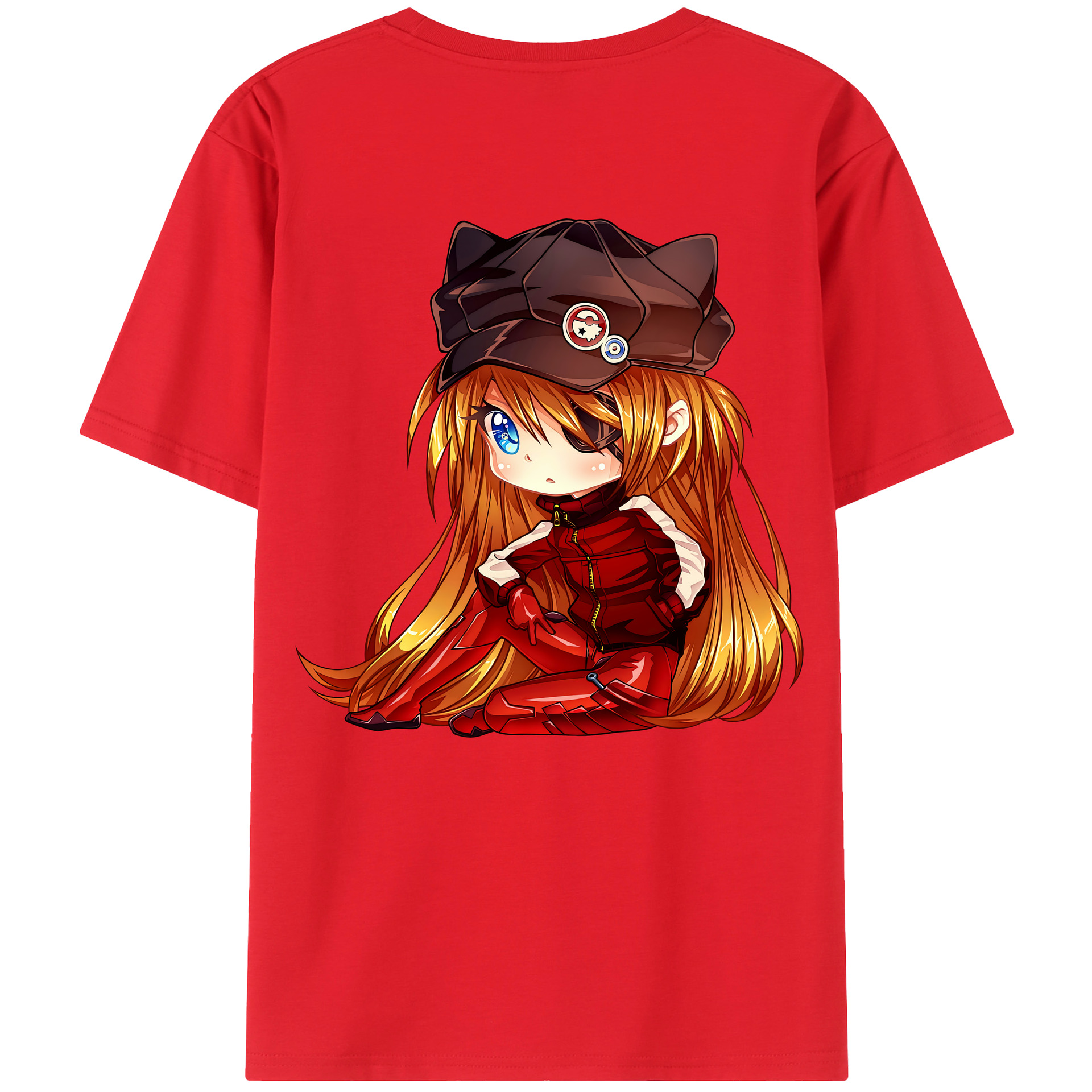 （画像用） EVA 新世紀エヴァンゲリオン 綿100％ メンズ半袖Tシャツ（バックプリント） 通気性