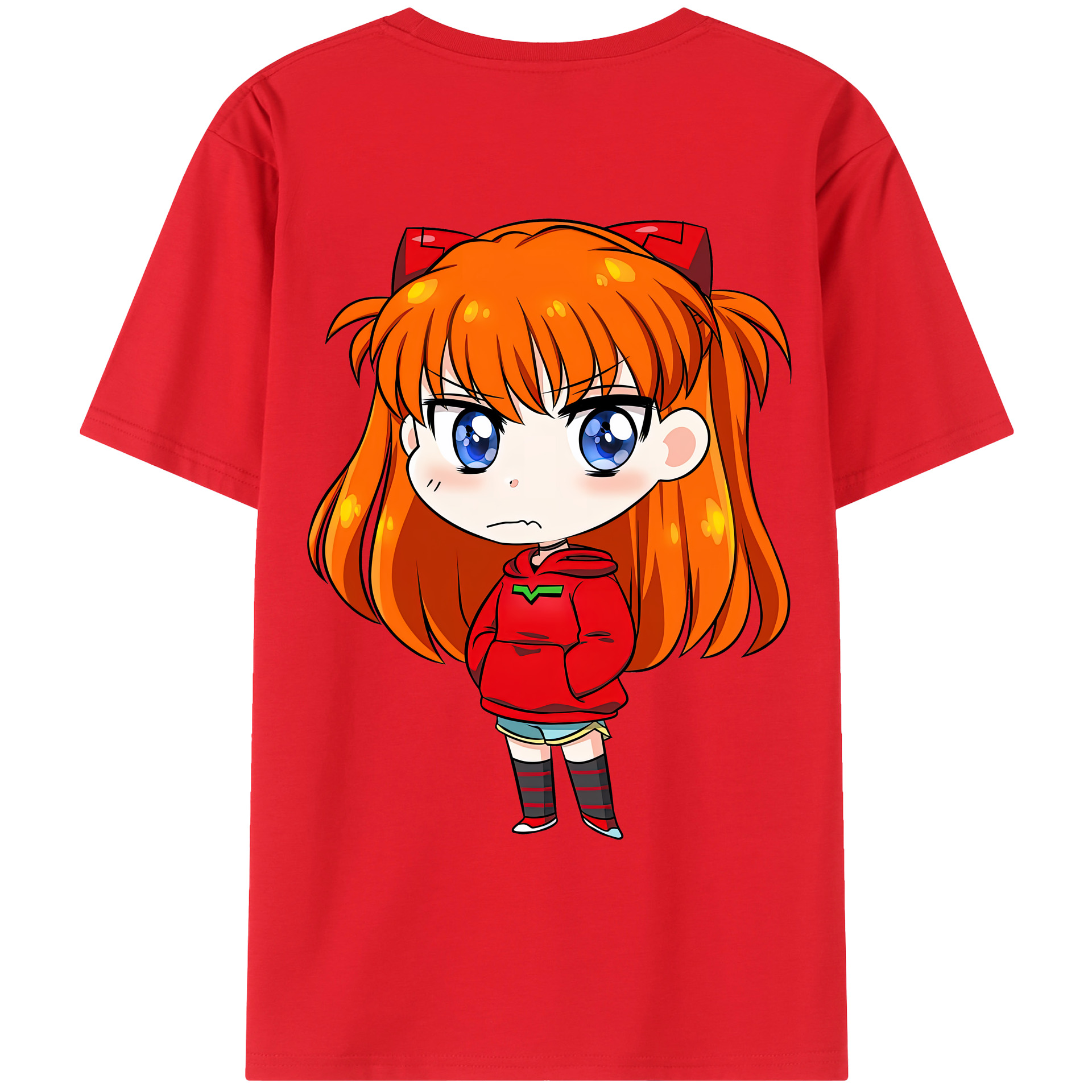 （画像用） EVA 新世紀エヴァンゲリオン 綿100％ メンズ半袖Tシャツ（バックプリント） 通気性