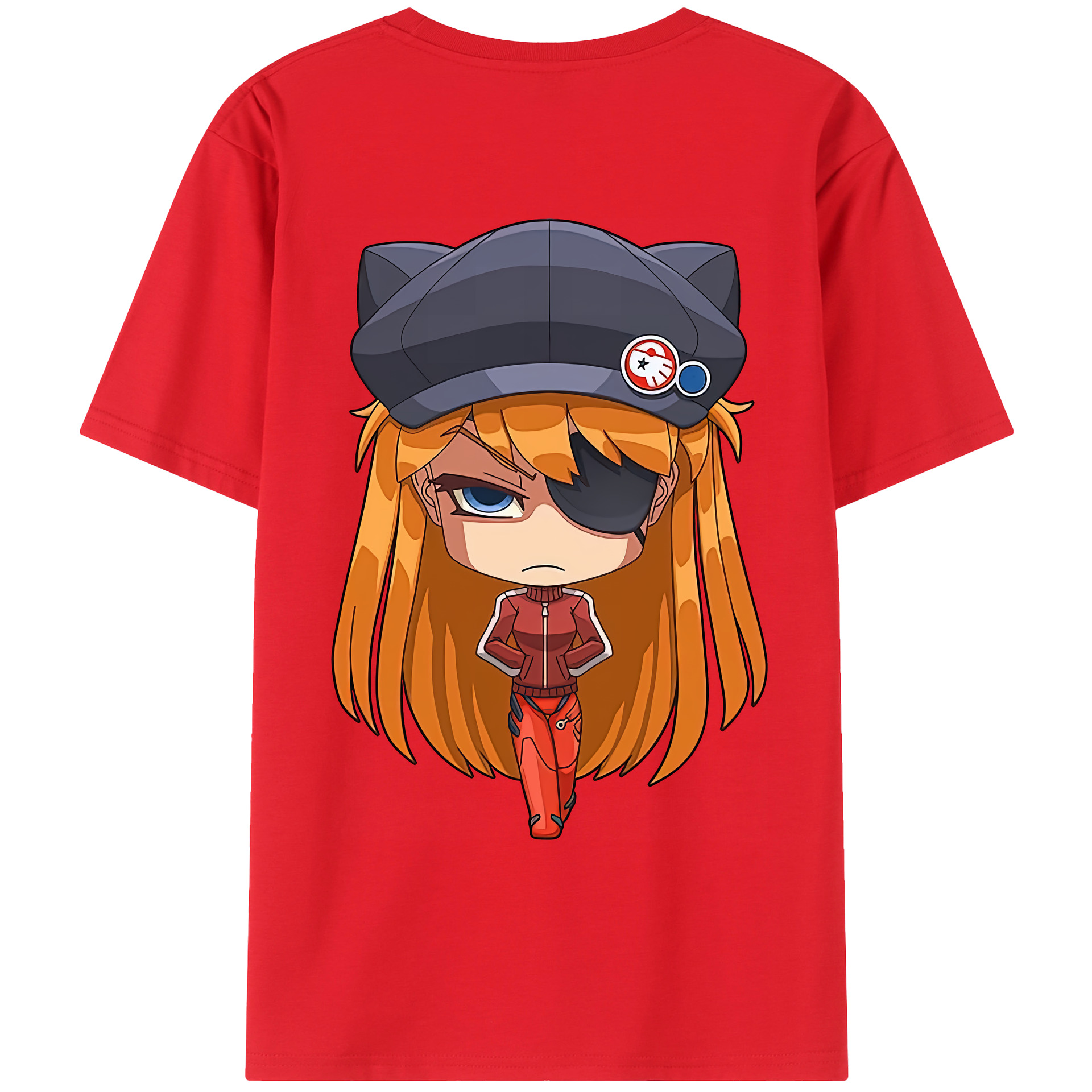 （画像用） EVA 新世紀エヴァンゲリオン 綿100％ メンズ半袖Tシャツ（バックプリント） 通気性