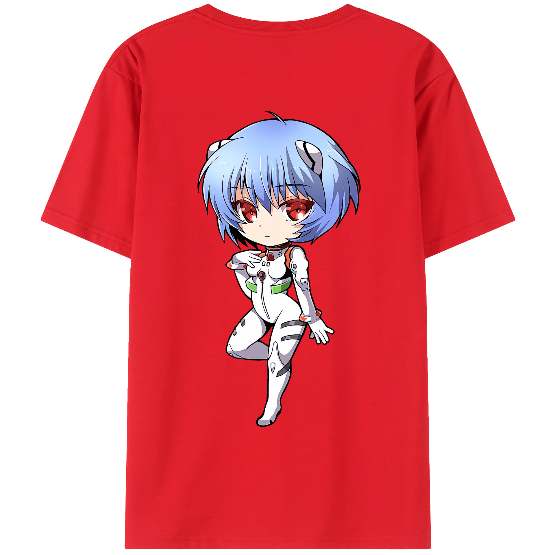 （画像用） EVA 新世紀エヴァンゲリオン 綿100％ メンズ半袖Tシャツ（バックプリント） 通気性