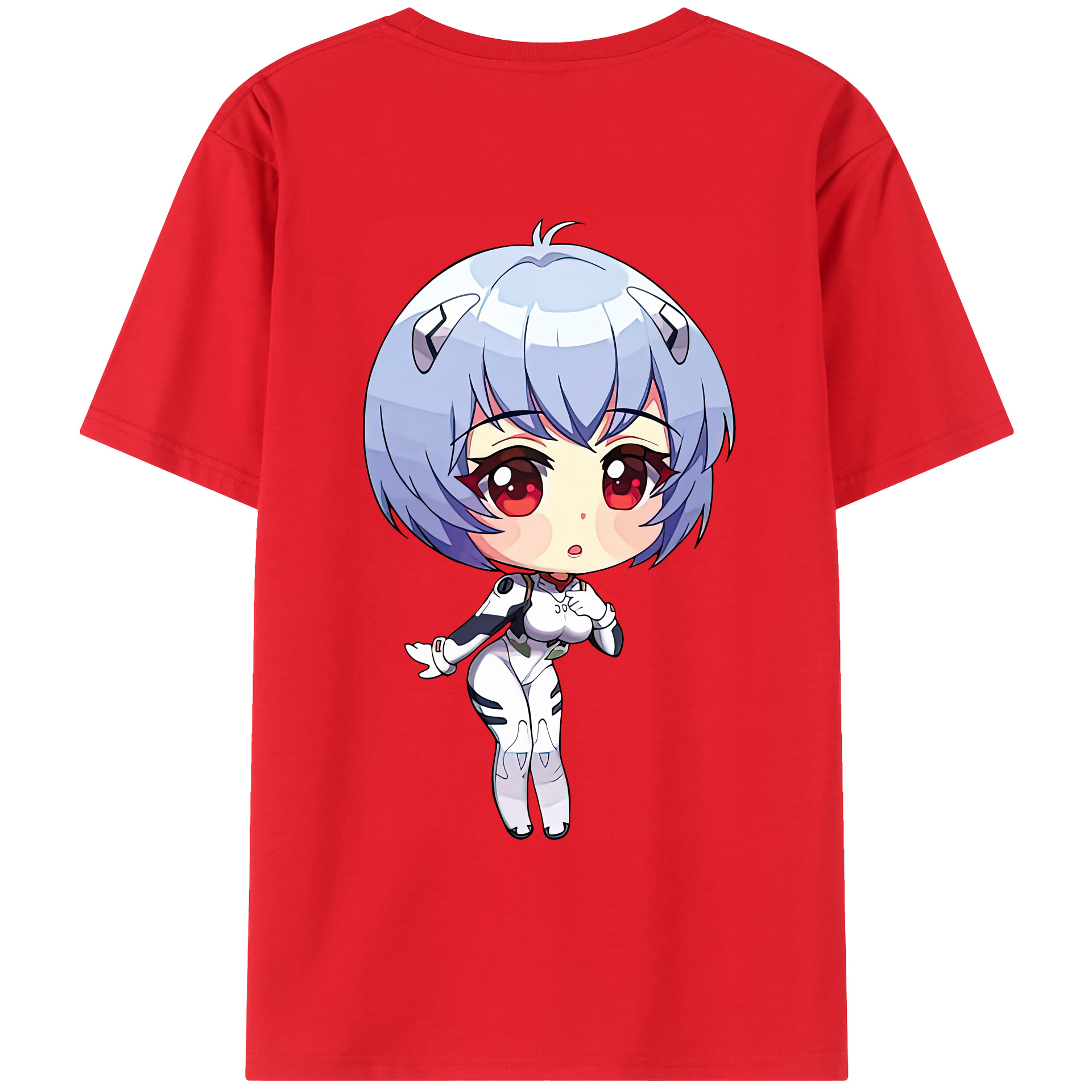 （画像用） EVA 新世紀エヴァンゲリオン 綿100％ メンズ半袖Tシャツ（バックプリント） 通気性