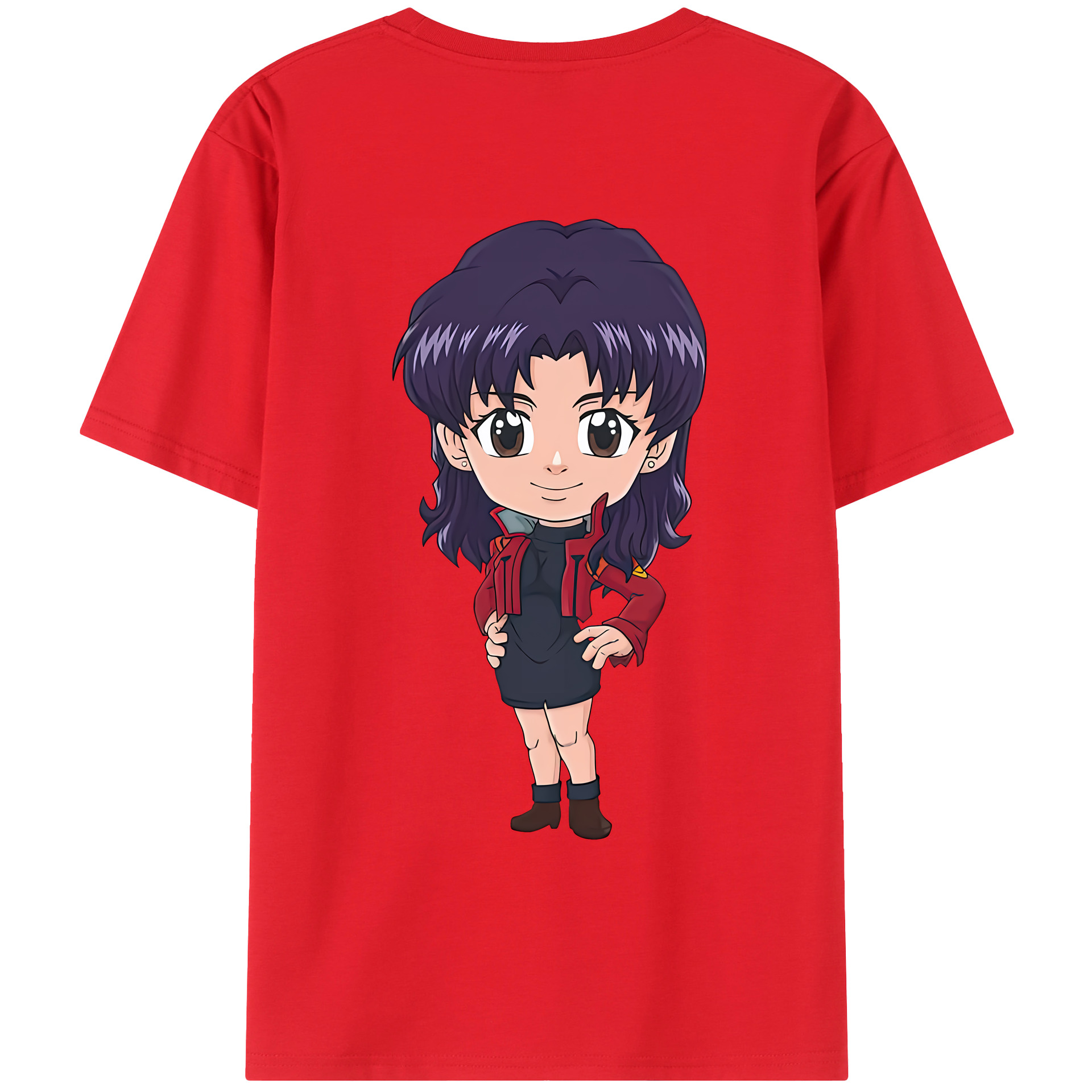 （画像用） EVA 新世紀エヴァンゲリオン 綿100％ メンズ半袖Tシャツ（バックプリント） 通気性
