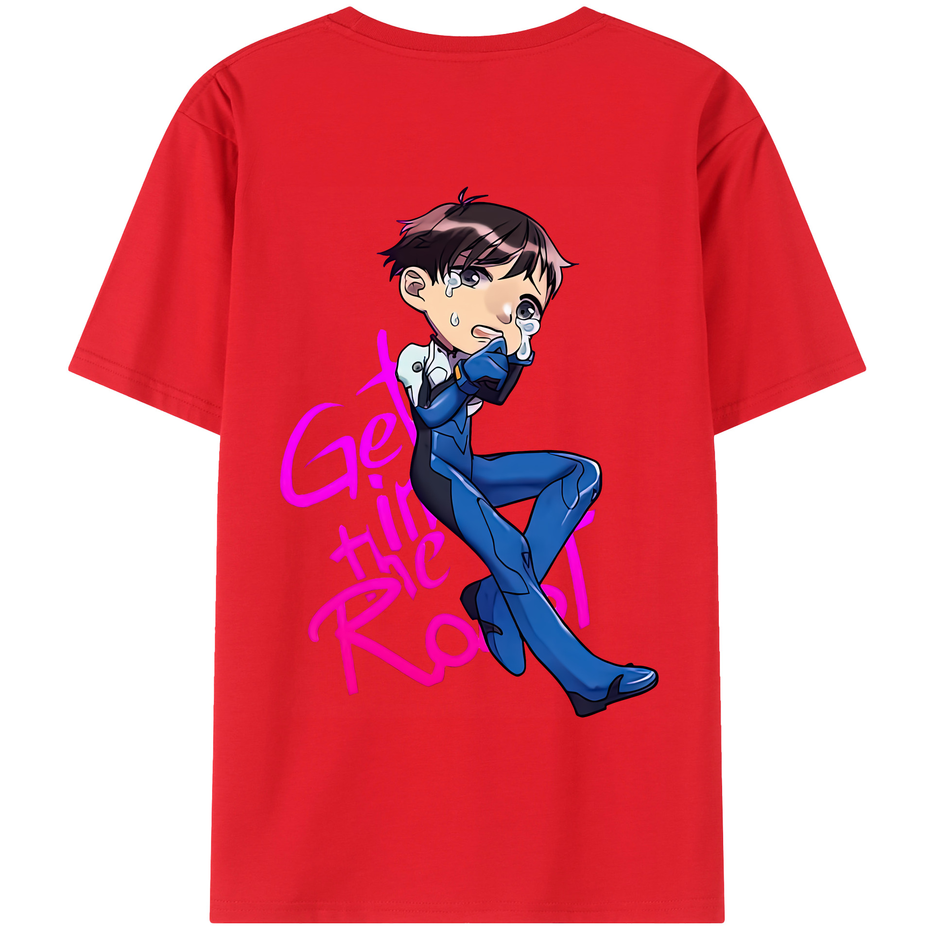 （画像用） EVA 新世紀エヴァンゲリオン 綿100％ メンズ半袖Tシャツ（バックプリント） 通気性