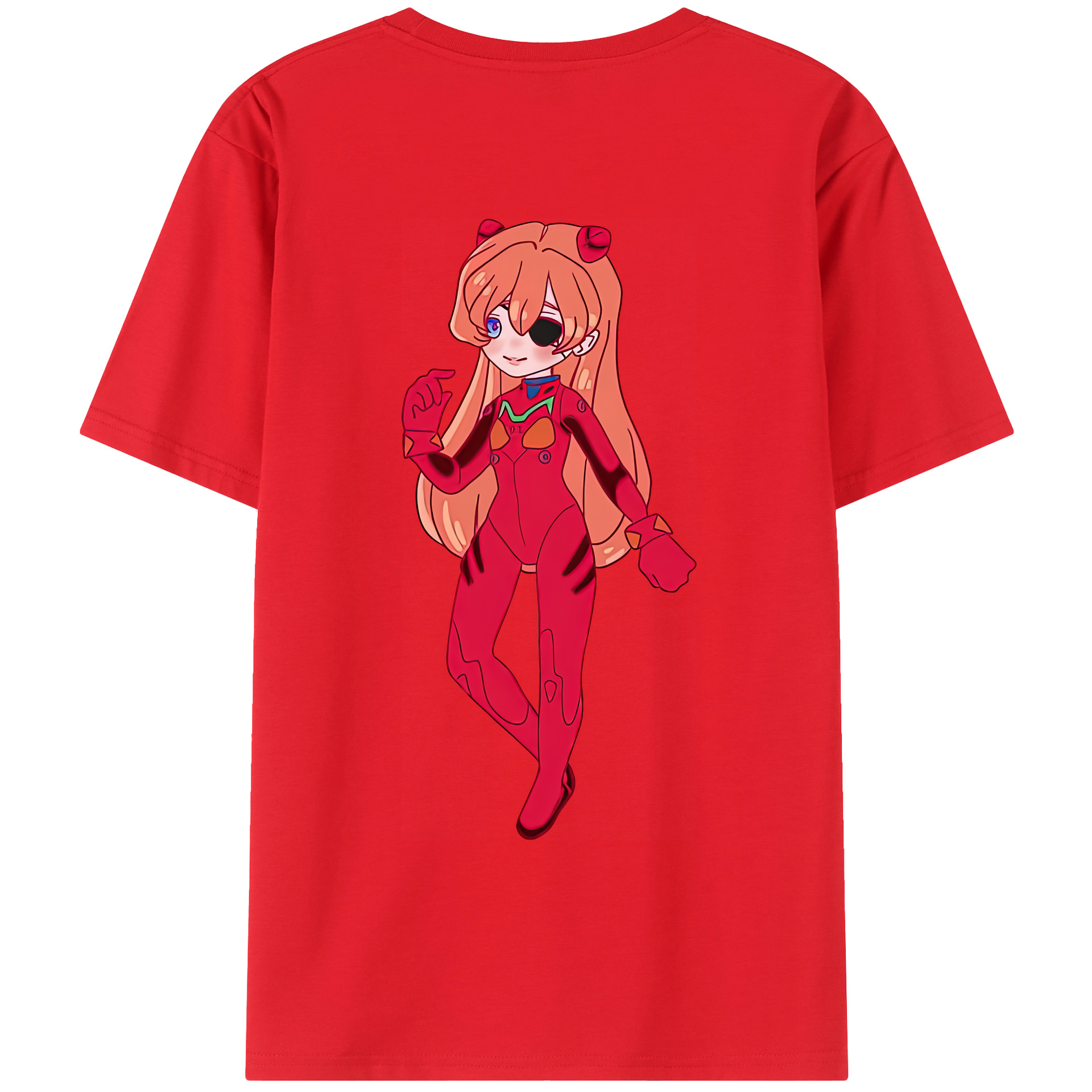（画像用） EVA 新世紀エヴァンゲリオン 綿100％ メンズ半袖Tシャツ（バックプリント） 通気性