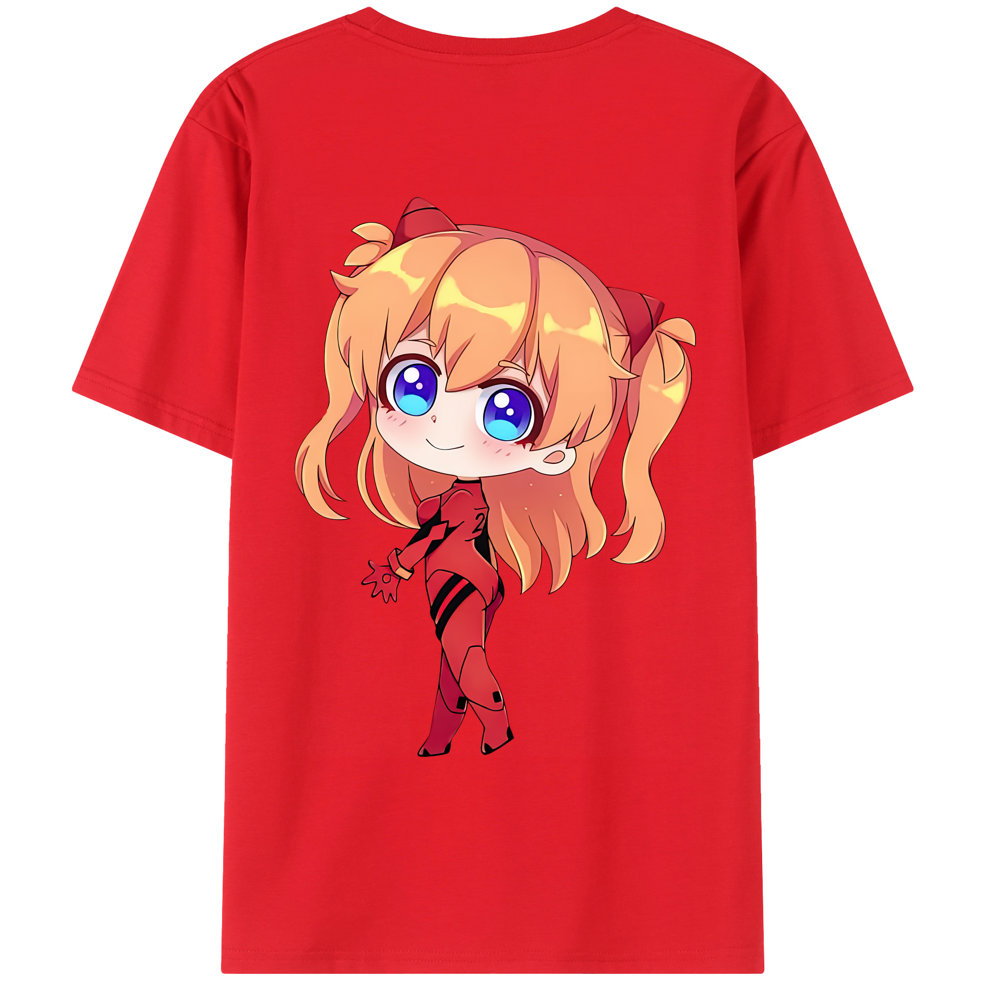 （画像用） EVA 新世紀エヴァンゲリオン 綿100％ メンズ半袖Tシャツ（バックプリント） 通気性