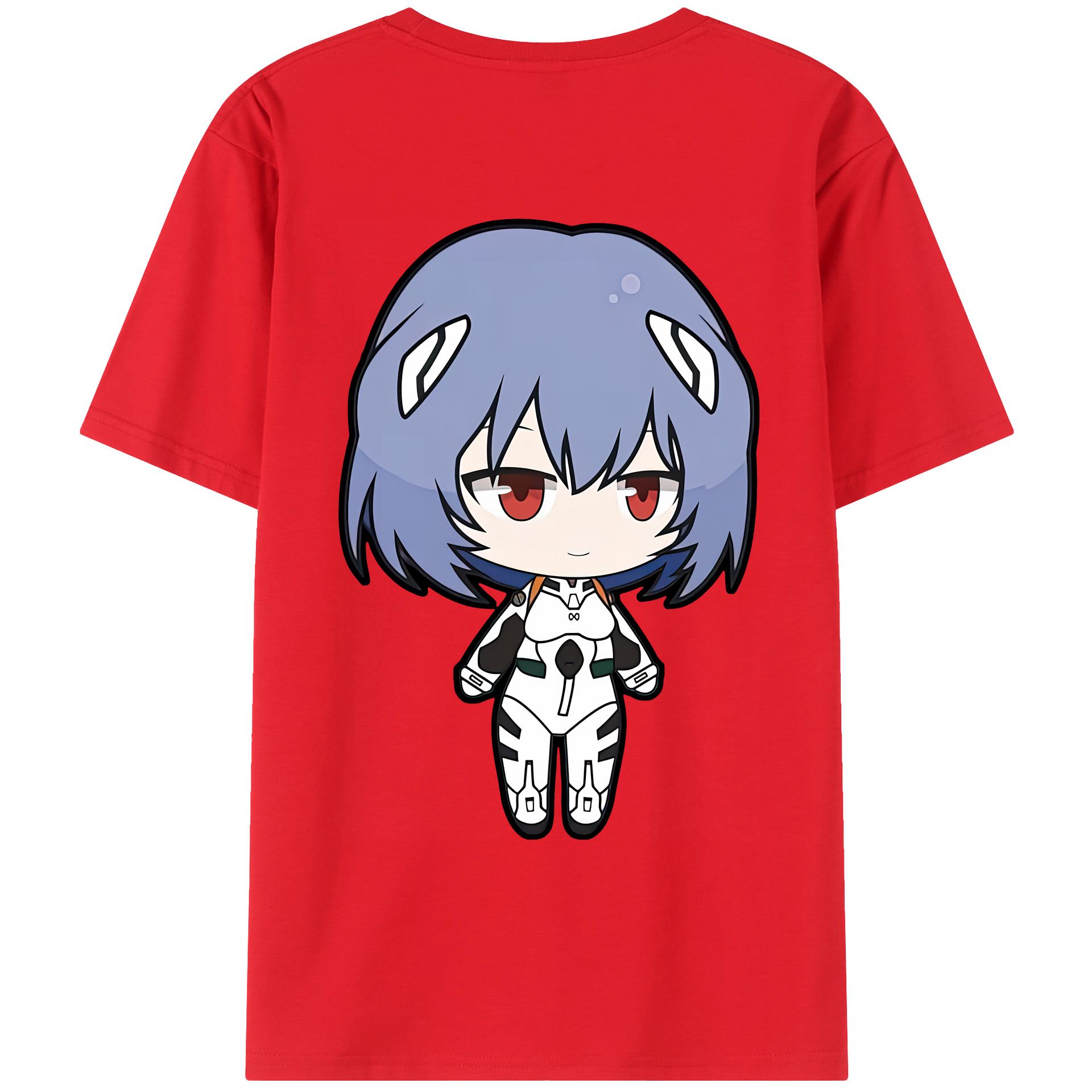 （画像用） EVA 新世紀エヴァンゲリオン 綿100％ メンズ半袖Tシャツ（バックプリント） 通気性
