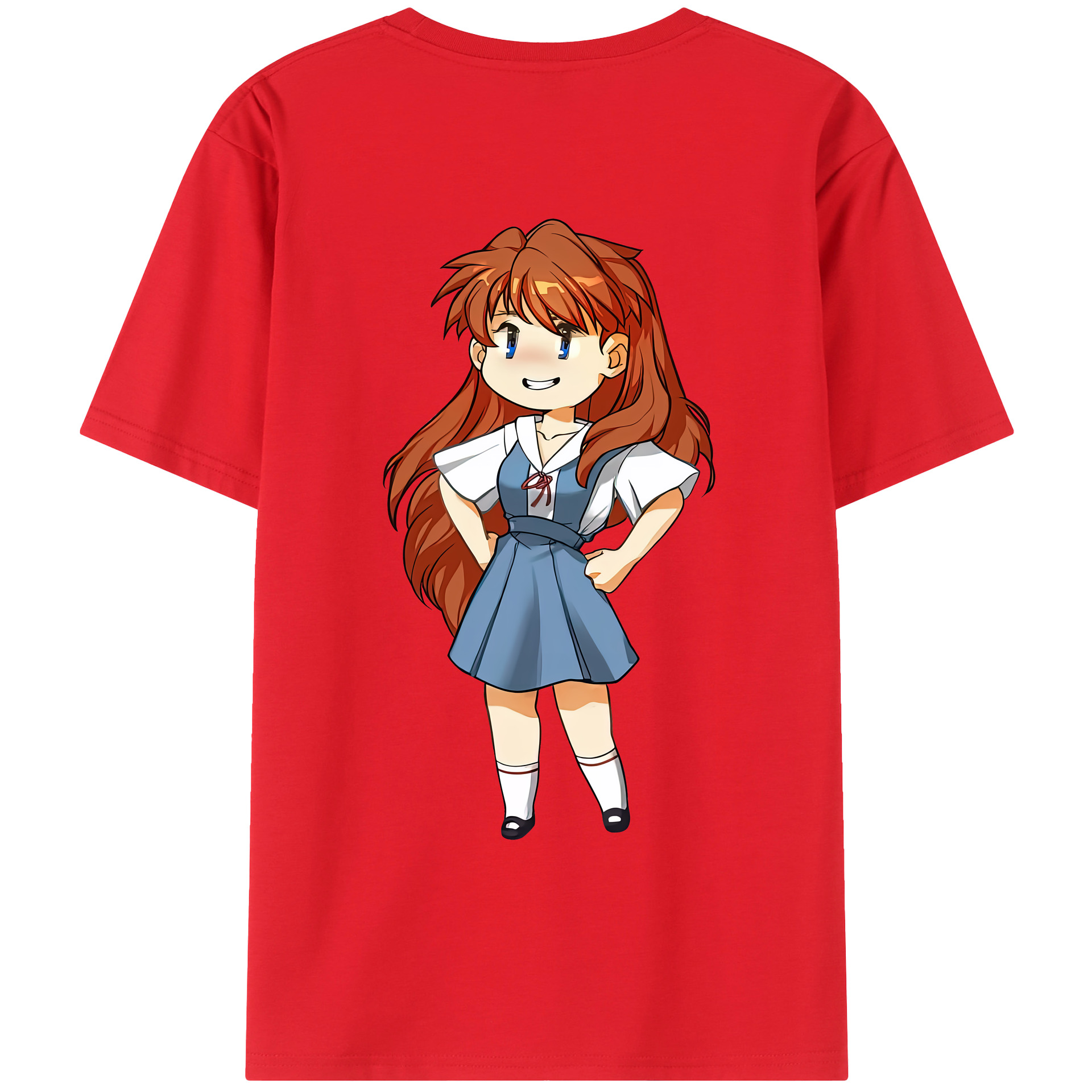 （画像用） EVA 新世紀エヴァンゲリオン 綿100％ メンズ半袖Tシャツ（バックプリント） 通気性