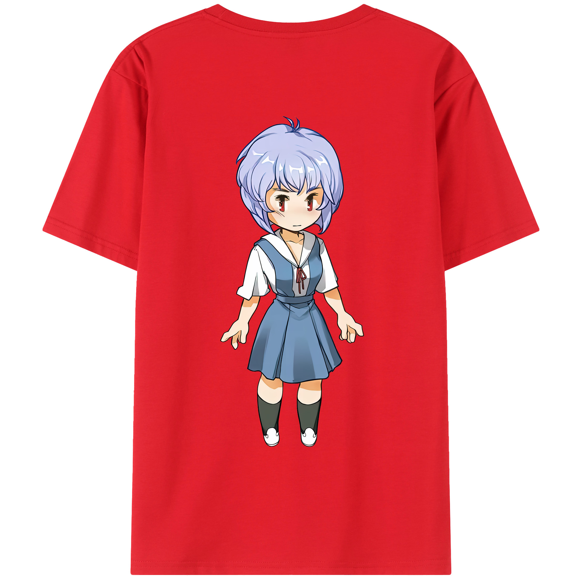 （画像用） EVA 新世紀エヴァンゲリオン 綿100％ メンズ半袖Tシャツ（バックプリント） 通気性
