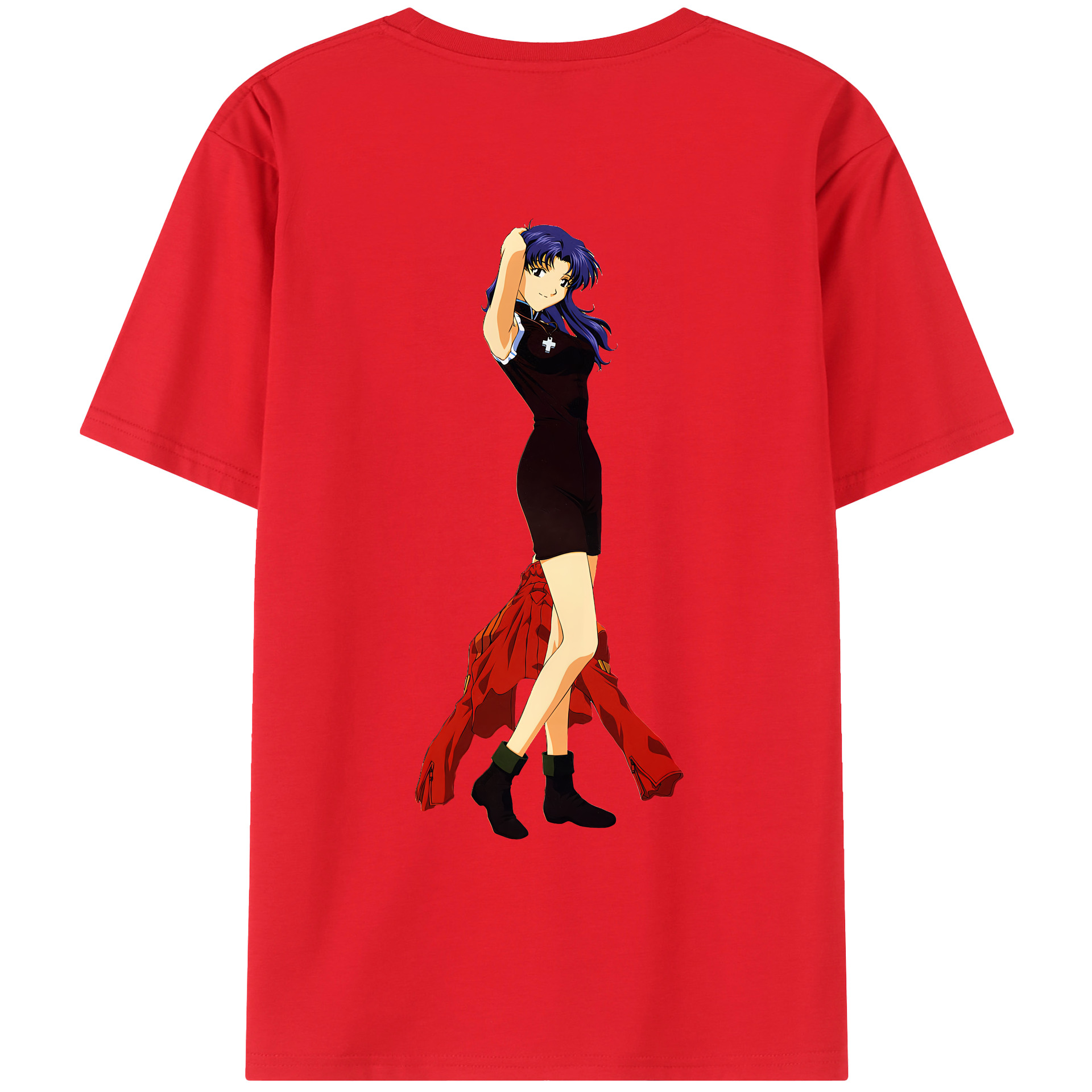 （画像用） EVA 新世紀エヴァンゲリオン 綿100％ メンズ半袖Tシャツ（バックプリント） 通気性