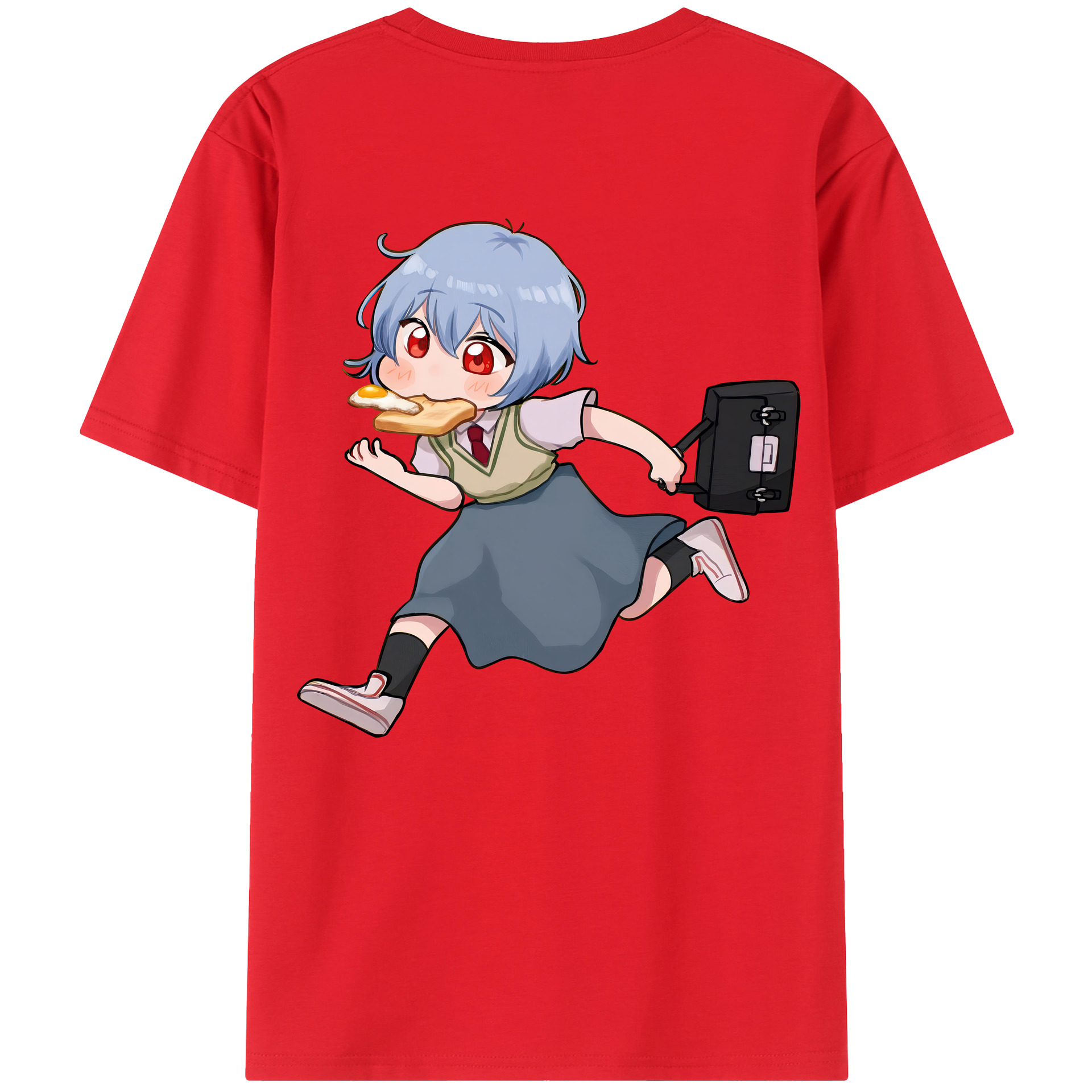 （画像用） EVA 新世紀エヴァンゲリオン 綿100％ メンズ半袖Tシャツ（バックプリント） 通気性