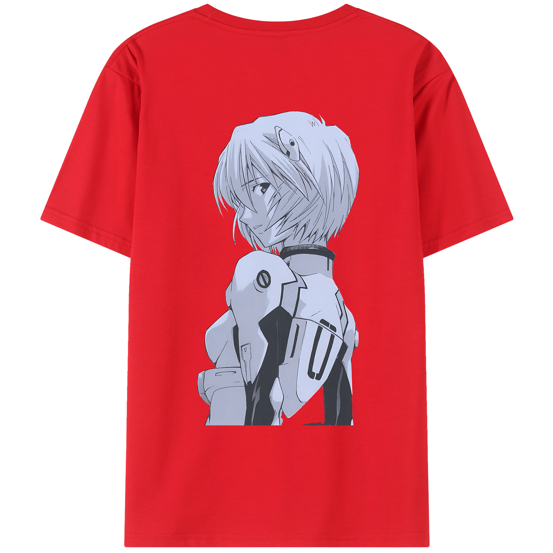 （画像用） EVA 新世紀エヴァンゲリオン 綿100％ メンズ半袖Tシャツ（バックプリント） 通気性