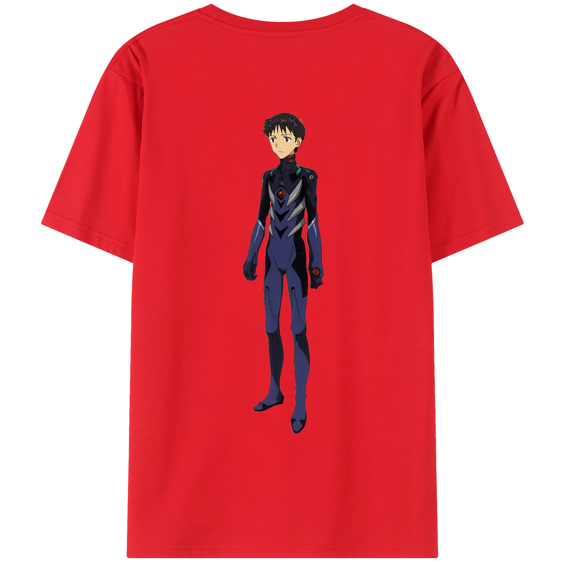 （画像用） EVA 新世紀エヴァンゲリオン 綿100％ メンズ半袖Tシャツ（バックプリント） 通気性