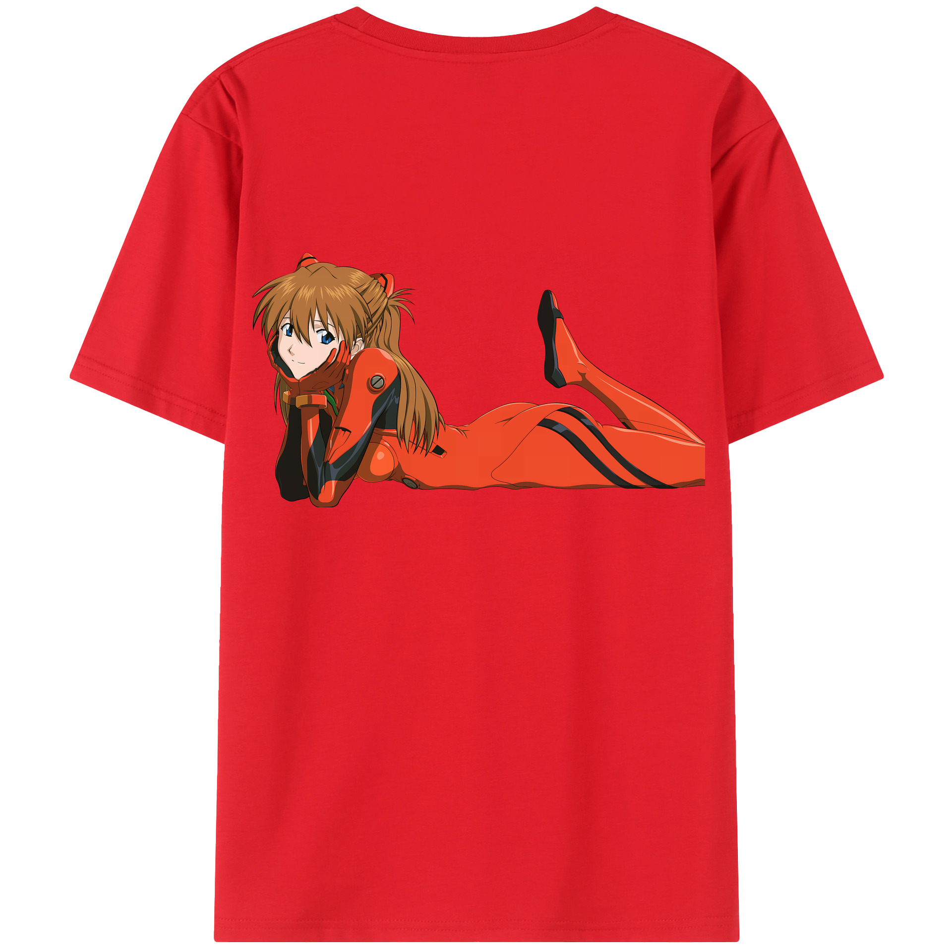 （画像用） EVA 新世紀エヴァンゲリオン 綿100％ メンズ半袖Tシャツ（バックプリント） 通気性