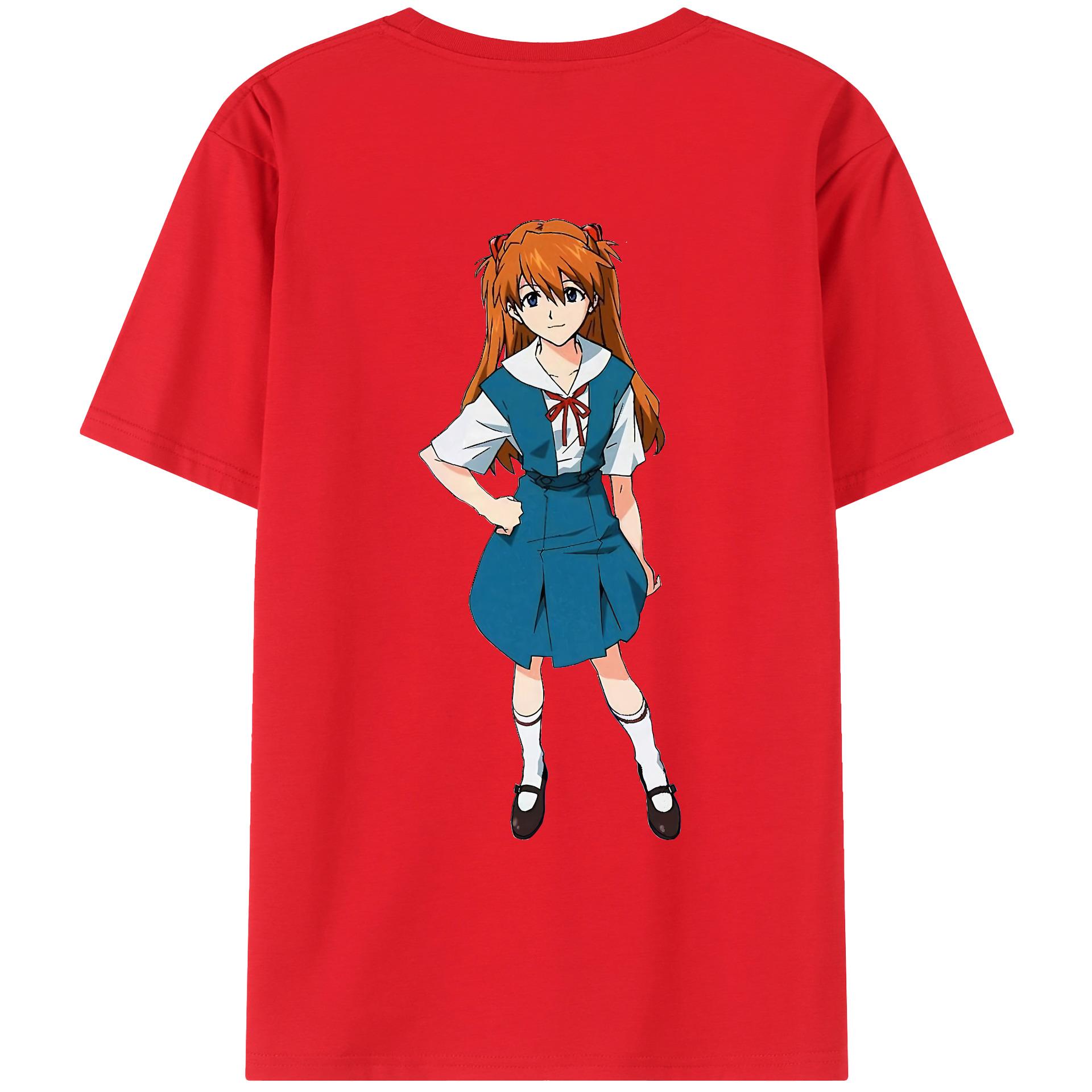 （画像用） EVA 新世紀エヴァンゲリオン 綿100％ メンズ半袖Tシャツ（バックプリント） 通気性