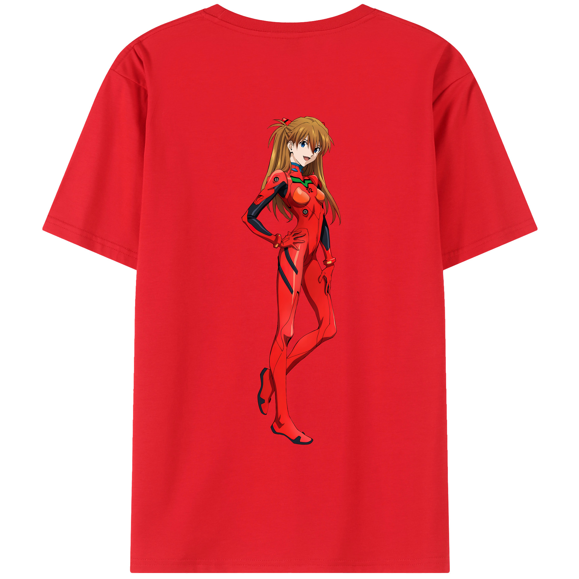 （画像用） EVA 新世紀エヴァンゲリオン 綿100％ メンズ半袖Tシャツ（バックプリント） 通気性