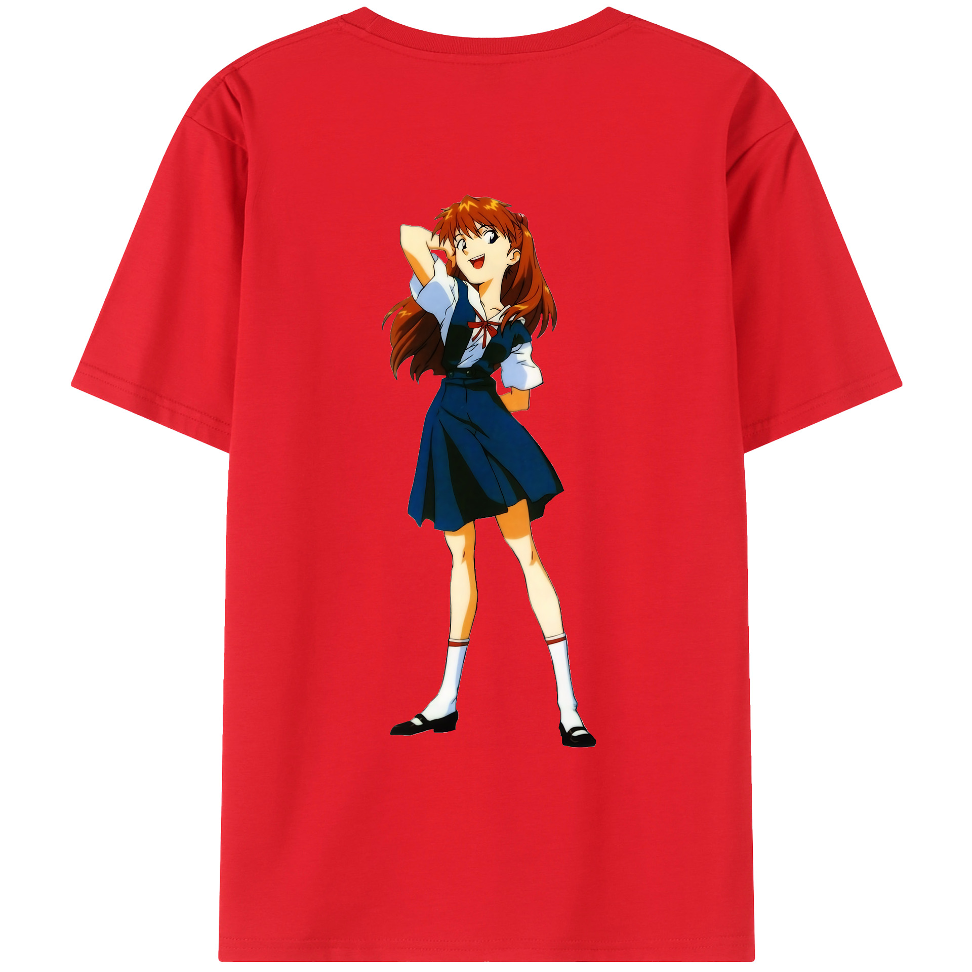 （画像用） EVA 新世紀エヴァンゲリオン 綿100％ メンズ半袖Tシャツ（バックプリント） 通気性