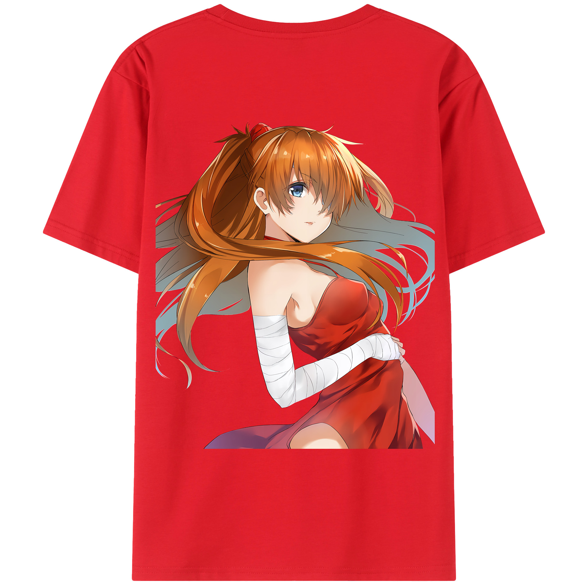 （画像用） EVA 新世紀エヴァンゲリオン 綿100％ メンズ半袖Tシャツ（バックプリント） 通気性