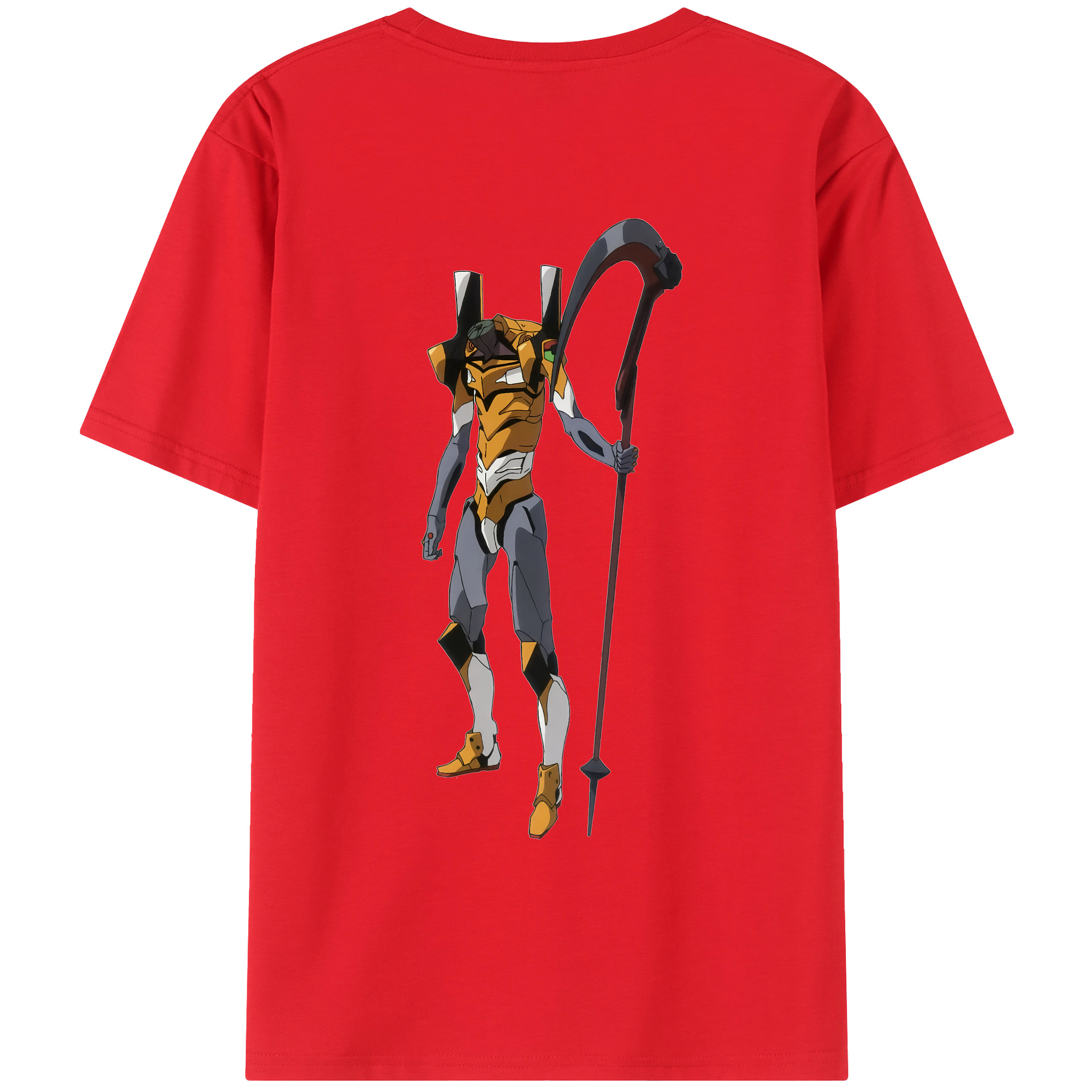 （画像用） EVA 新世紀エヴァンゲリオン 綿100％ メンズ半袖Tシャツ（バックプリント） 通気性
