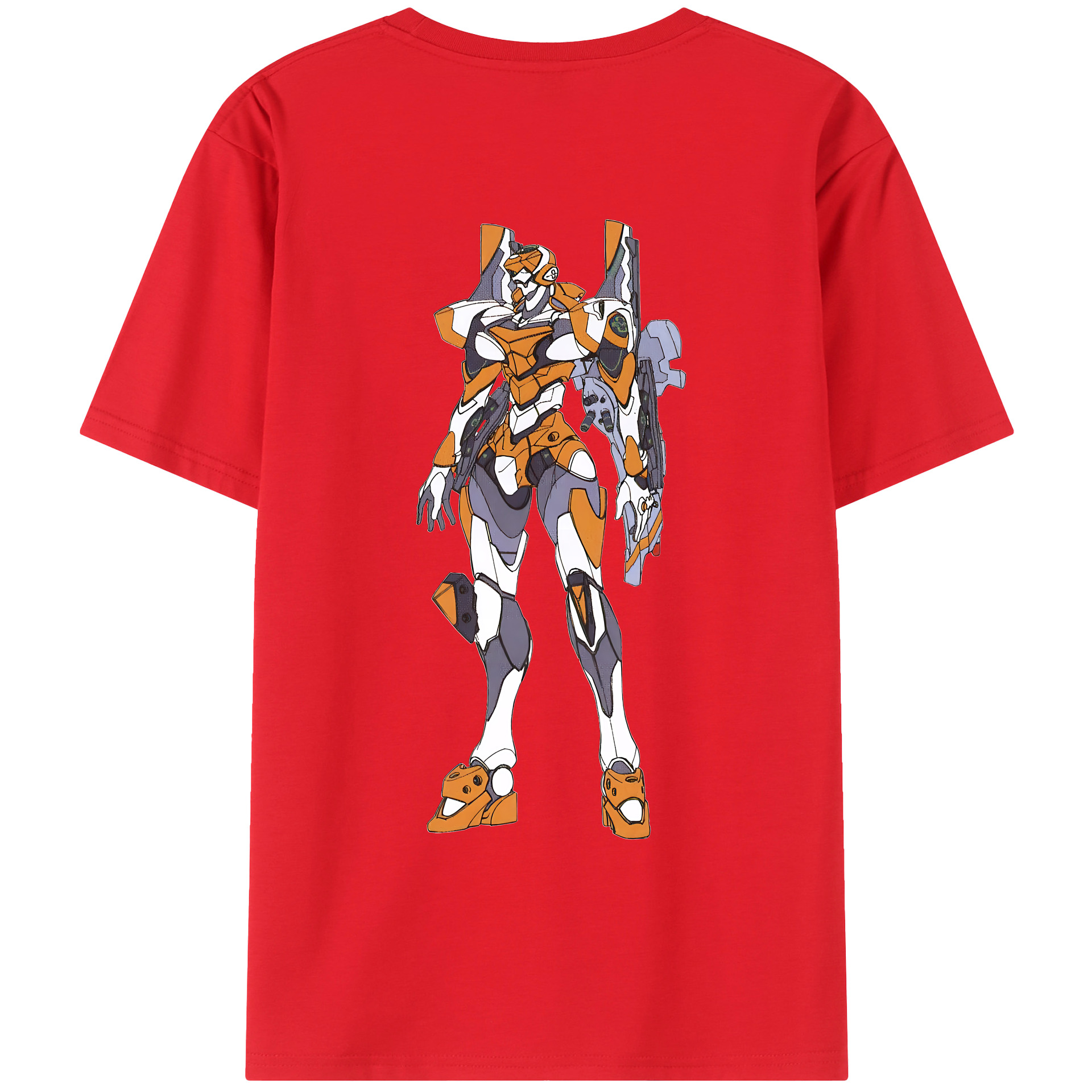 （画像用） EVA 新世紀エヴァンゲリオン 綿100％ メンズ半袖Tシャツ（バックプリント） 通気性
