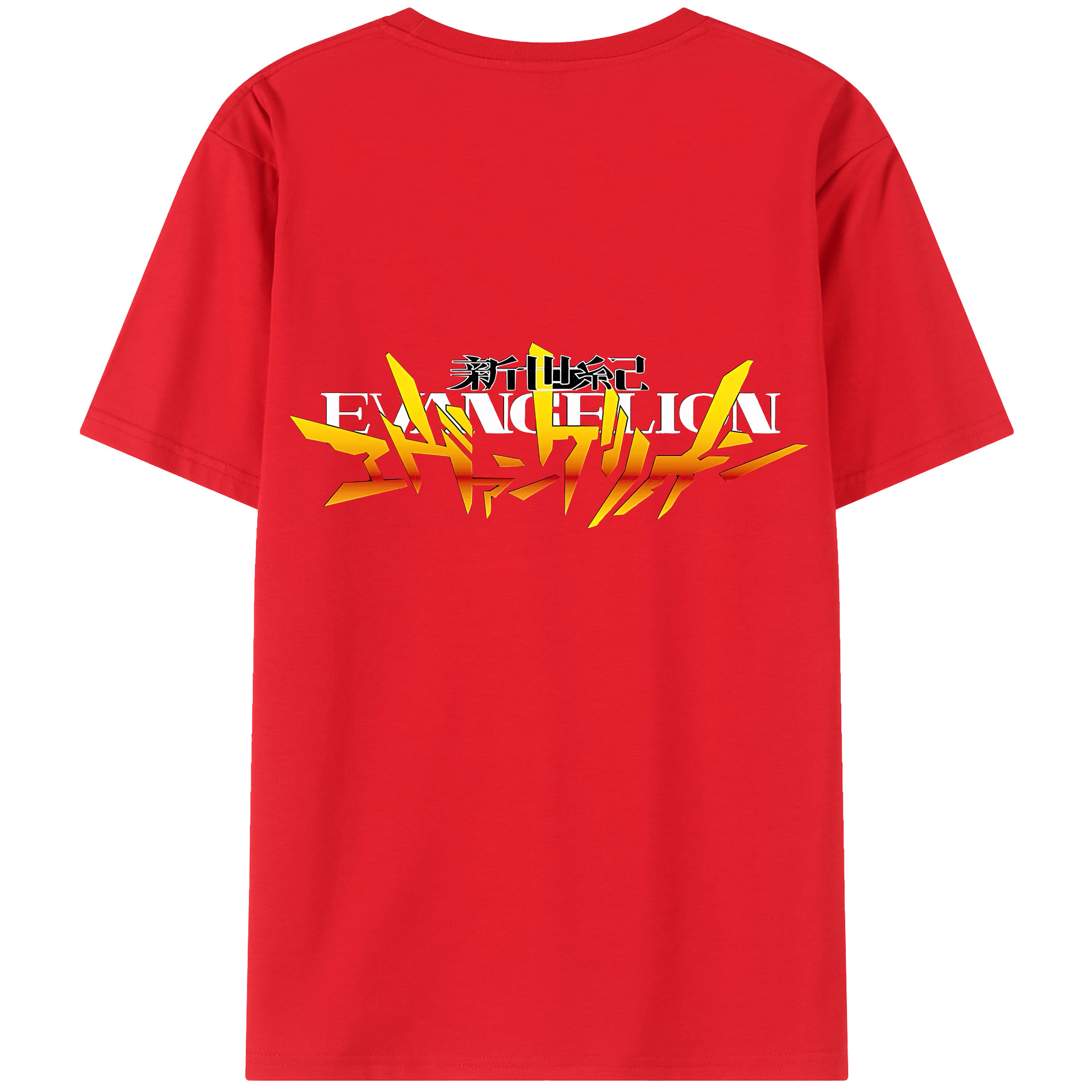 （画像用） EVA 新世紀エヴァンゲリオン 綿100％ メンズ半袖Tシャツ（バックプリント） 通気性