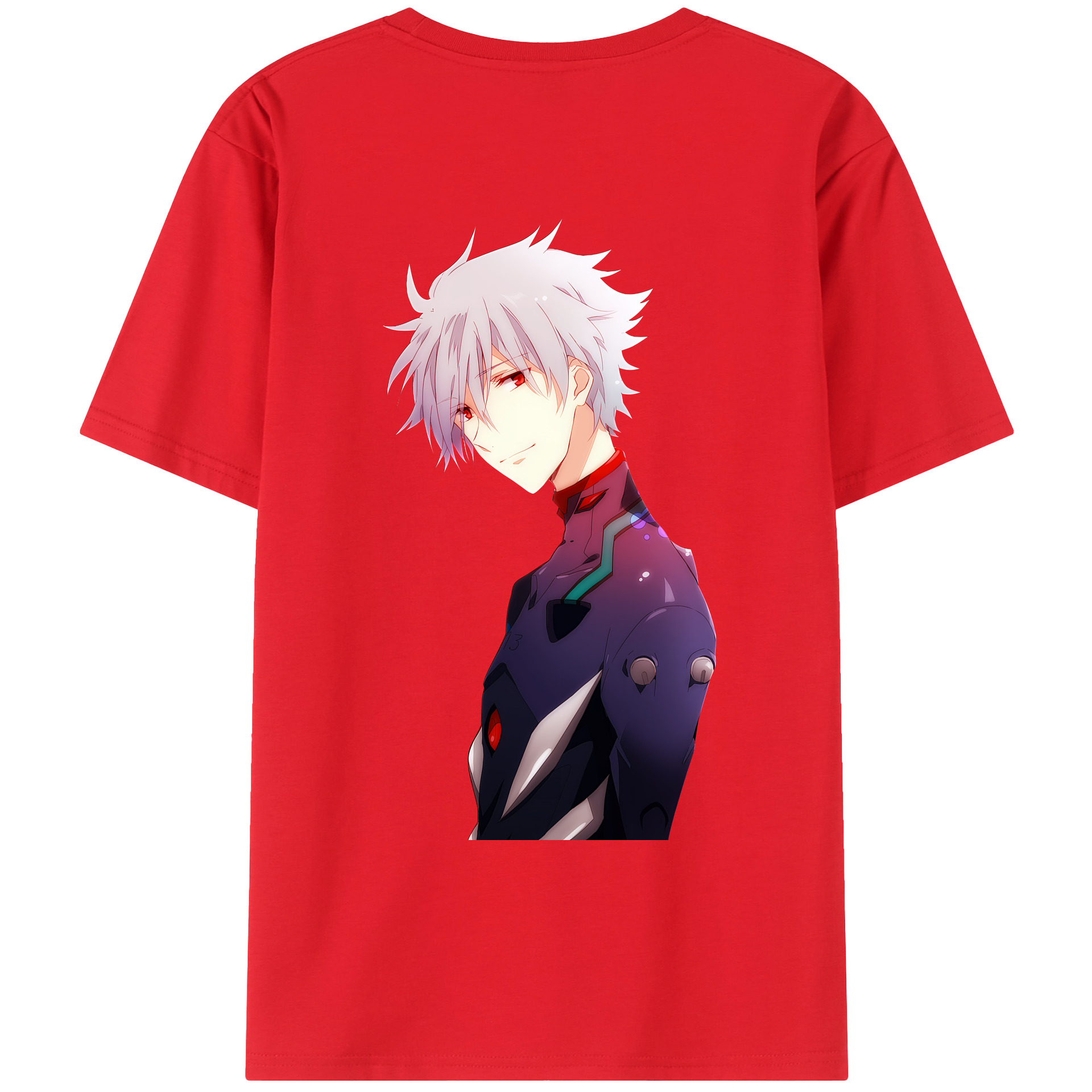 （画像用） EVA 新世紀エヴァンゲリオン 綿100％ メンズ半袖Tシャツ（バックプリント） 通気性
