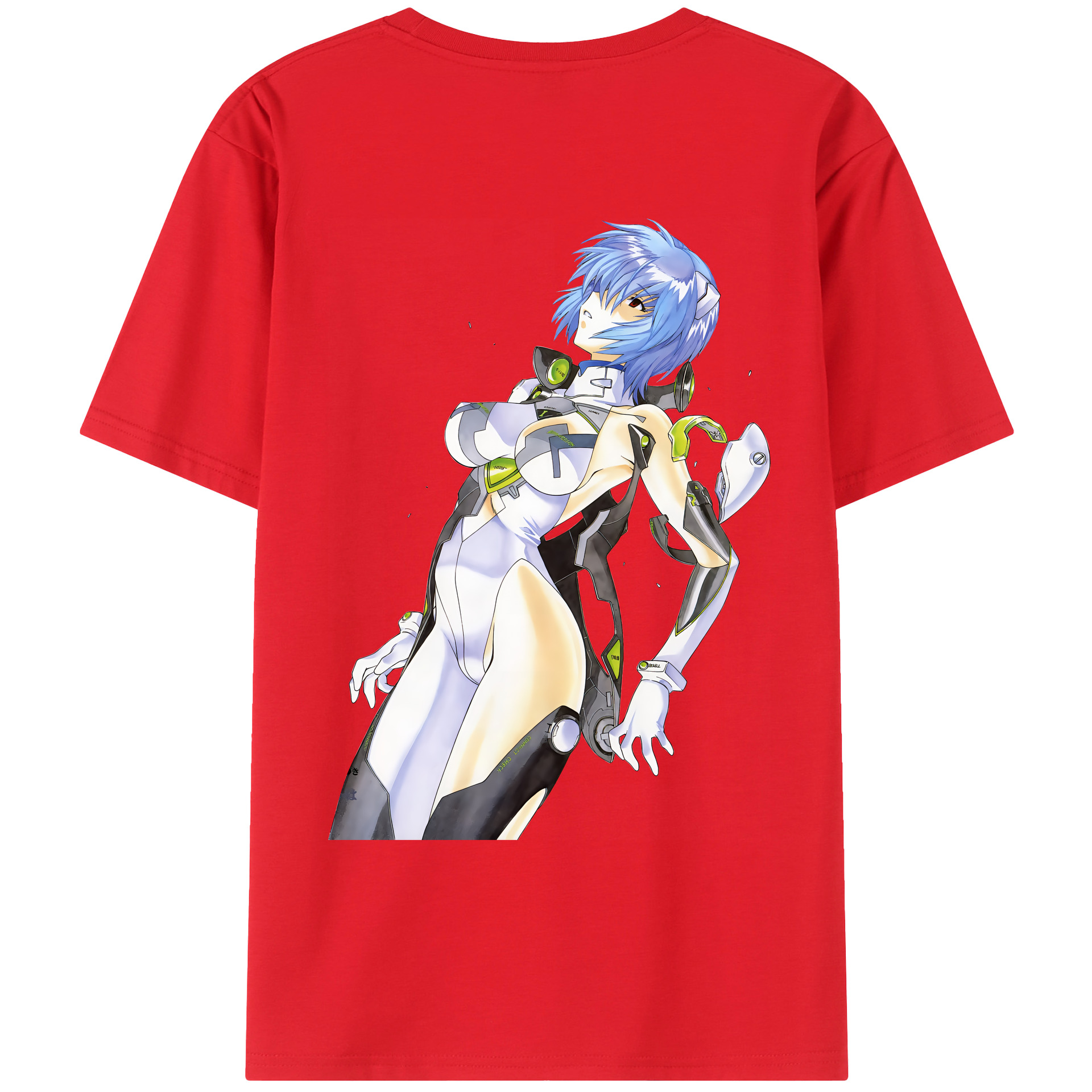 （画像用） EVA 新世紀エヴァンゲリオン 綿100％ メンズ半袖Tシャツ（バックプリント） 通気性