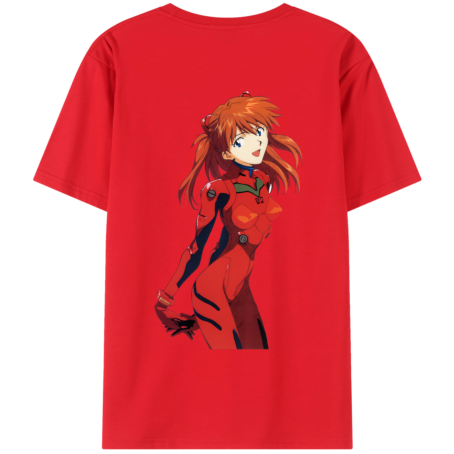 （画像用） EVA 新世紀エヴァンゲリオン 綿100％ メンズ半袖Tシャツ（バックプリント） 通気性