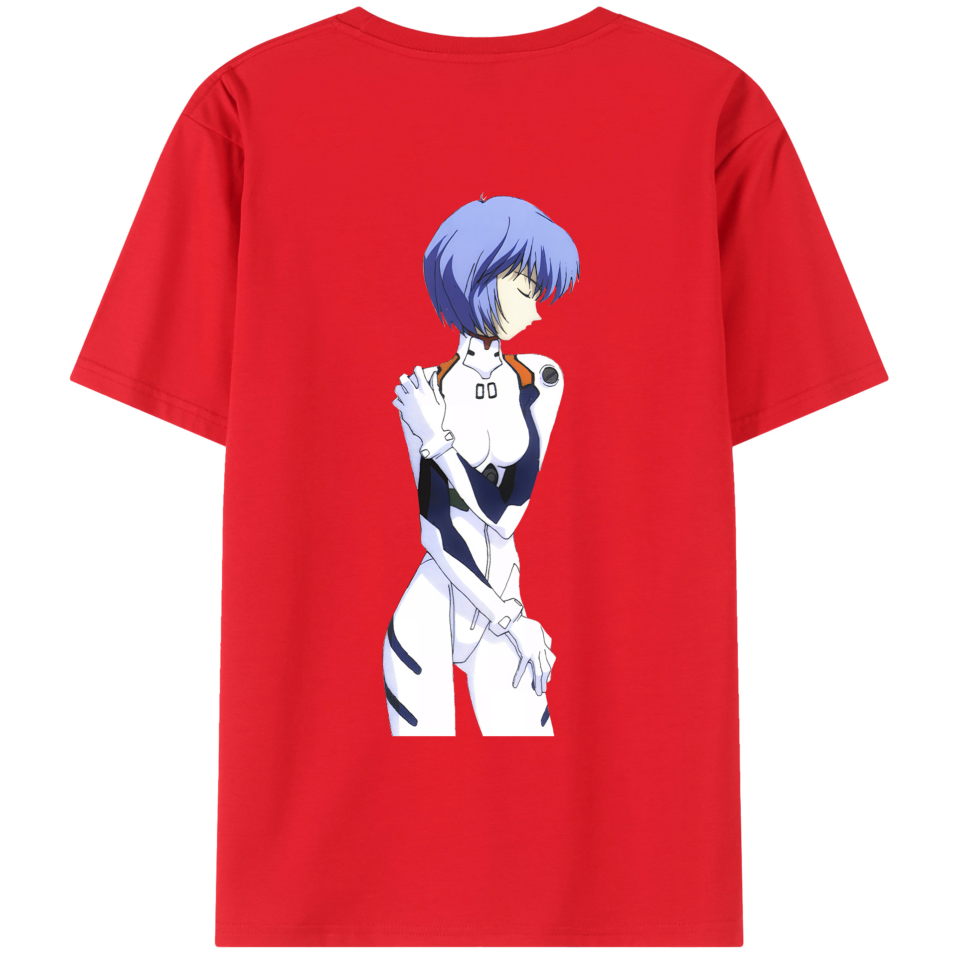 （画像用） EVA 新世紀エヴァンゲリオン 綿100％ メンズ半袖Tシャツ（バックプリント） 通気性