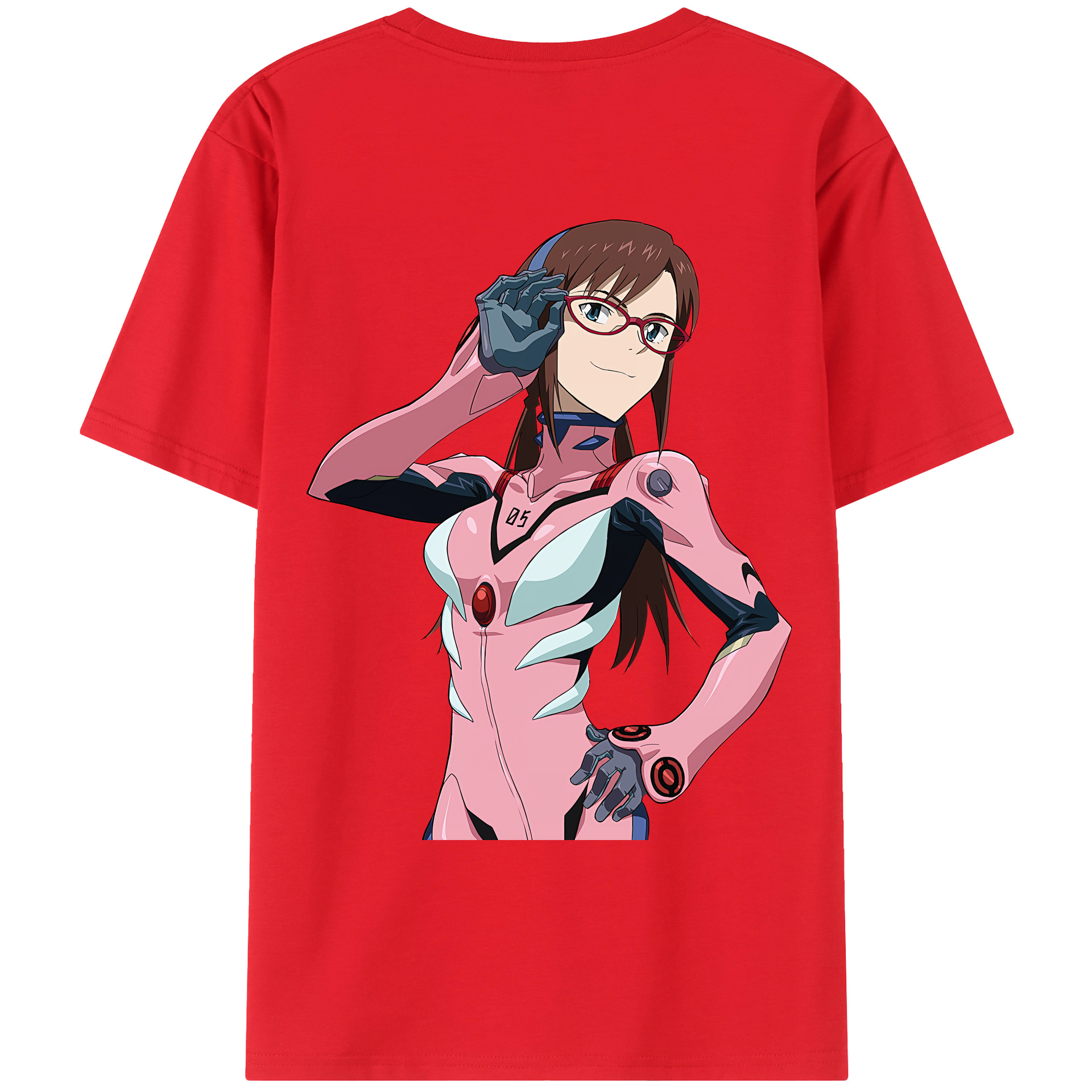 （画像用） EVA 新世紀エヴァンゲリオン 綿100％ メンズ半袖Tシャツ（バックプリント） 通気性