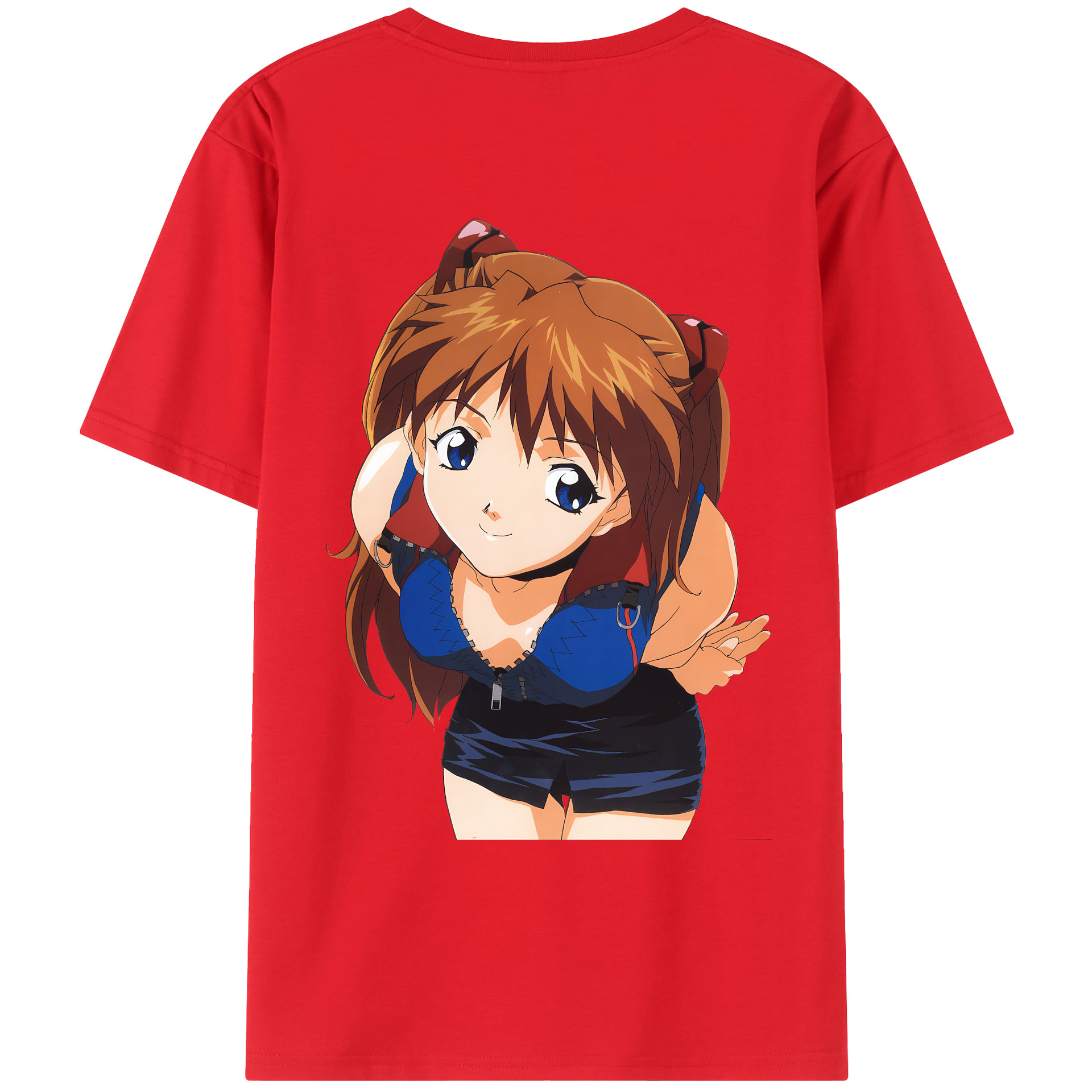 （画像用） EVA 新世紀エヴァンゲリオン 綿100％ メンズ半袖Tシャツ（バックプリント） 通気性
