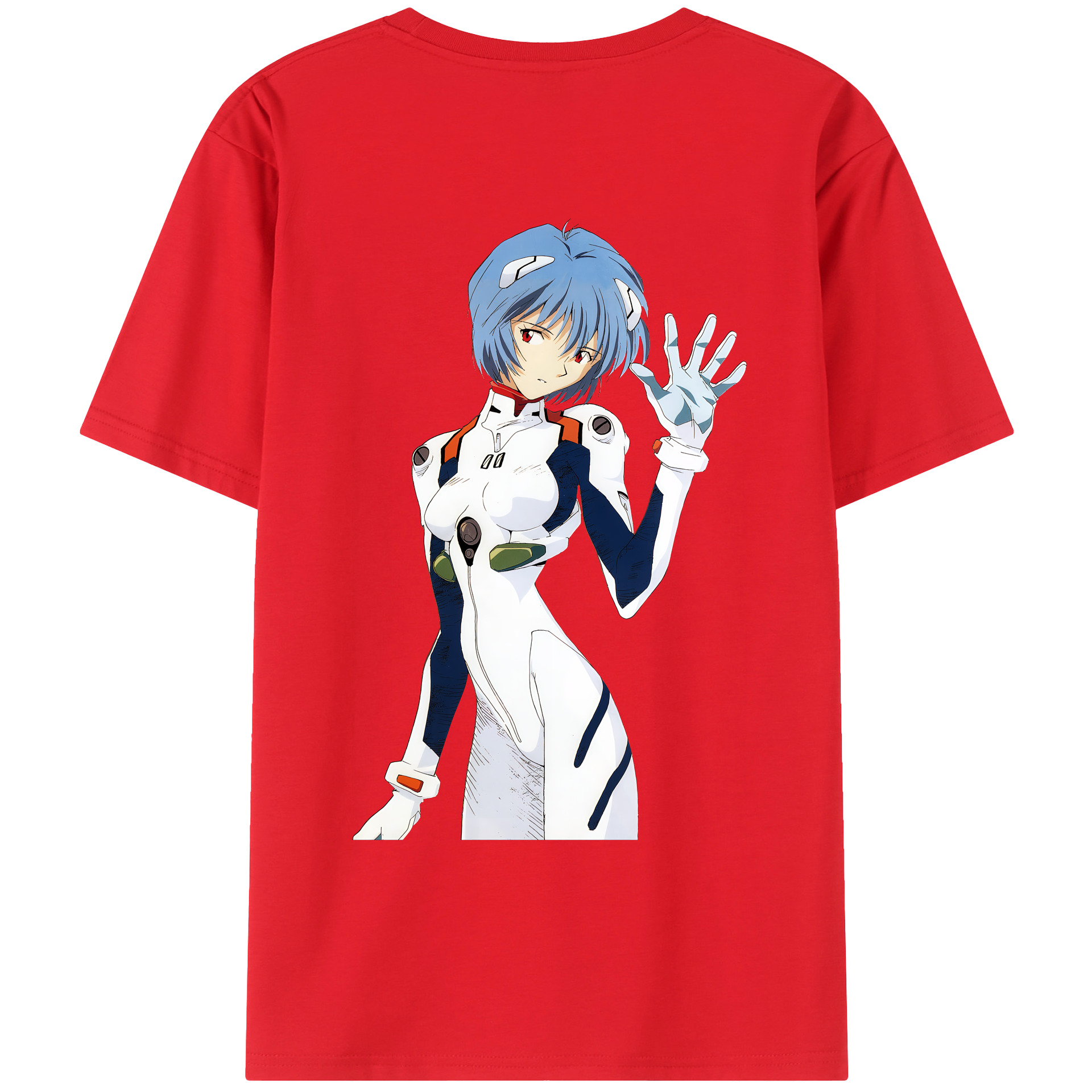 （画像用） EVA 新世紀エヴァンゲリオン 綿100％ メンズ半袖Tシャツ（バックプリント） 通気性