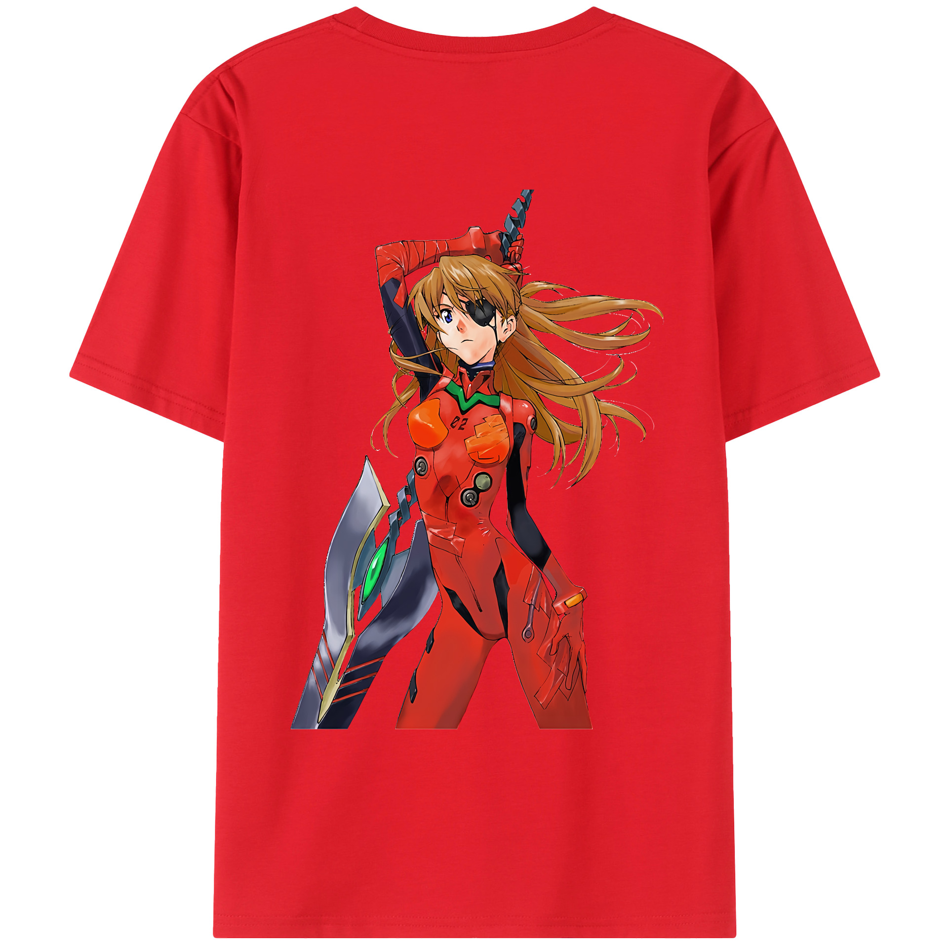（画像用） EVA 新世紀エヴァンゲリオン 綿100％ メンズ半袖Tシャツ（バックプリント） 通気性