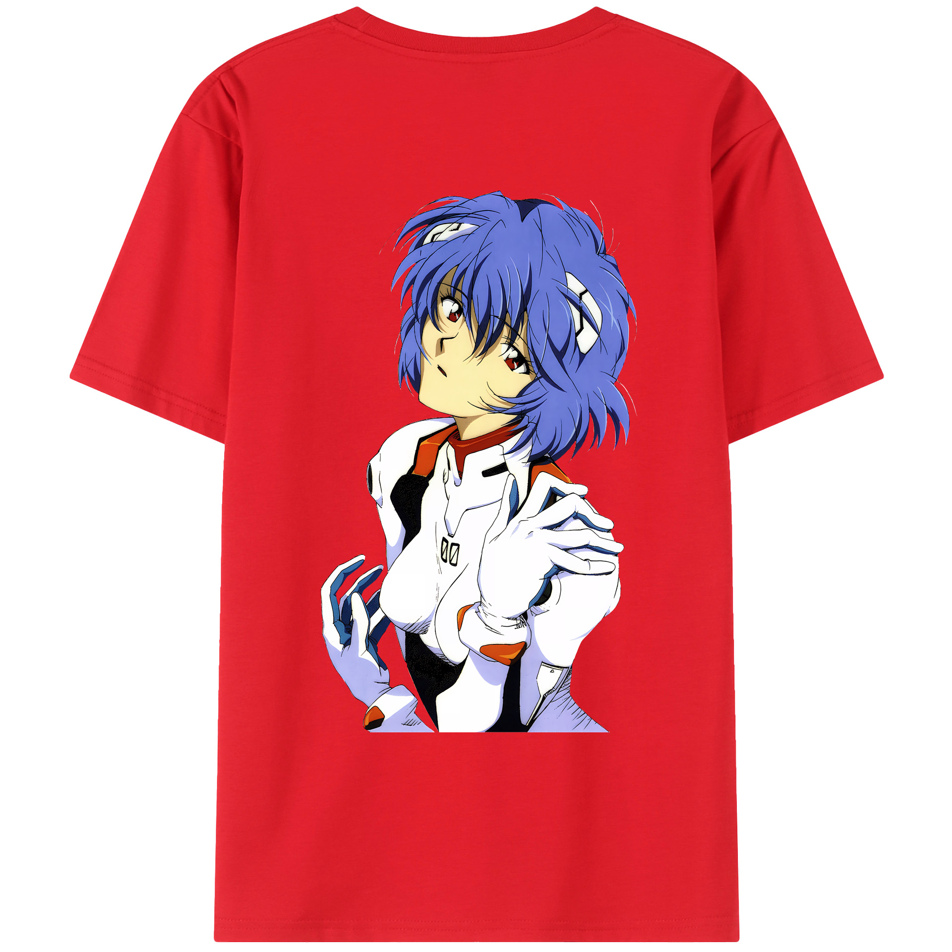 （画像用） EVA 新世紀エヴァンゲリオン 綿100％ メンズ半袖Tシャツ（バックプリント） 通気性