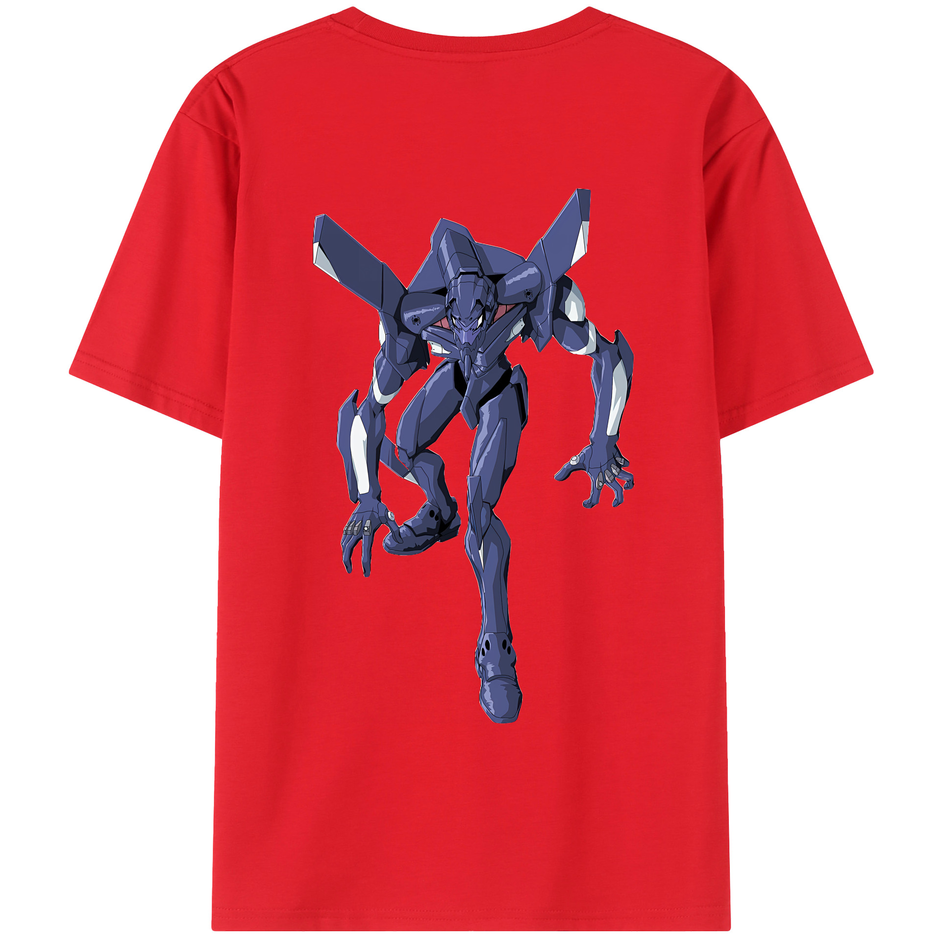 （画像用） EVA 新世紀エヴァンゲリオン 綿100％ メンズ半袖Tシャツ（バックプリント） 通気性