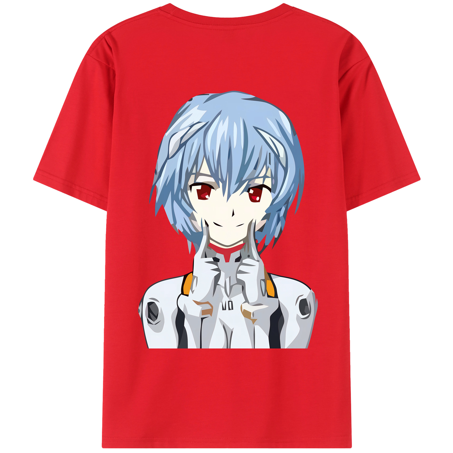 （画像用） EVA 新世紀エヴァンゲリオン 綿100％ メンズ半袖Tシャツ（バックプリント） 通気性