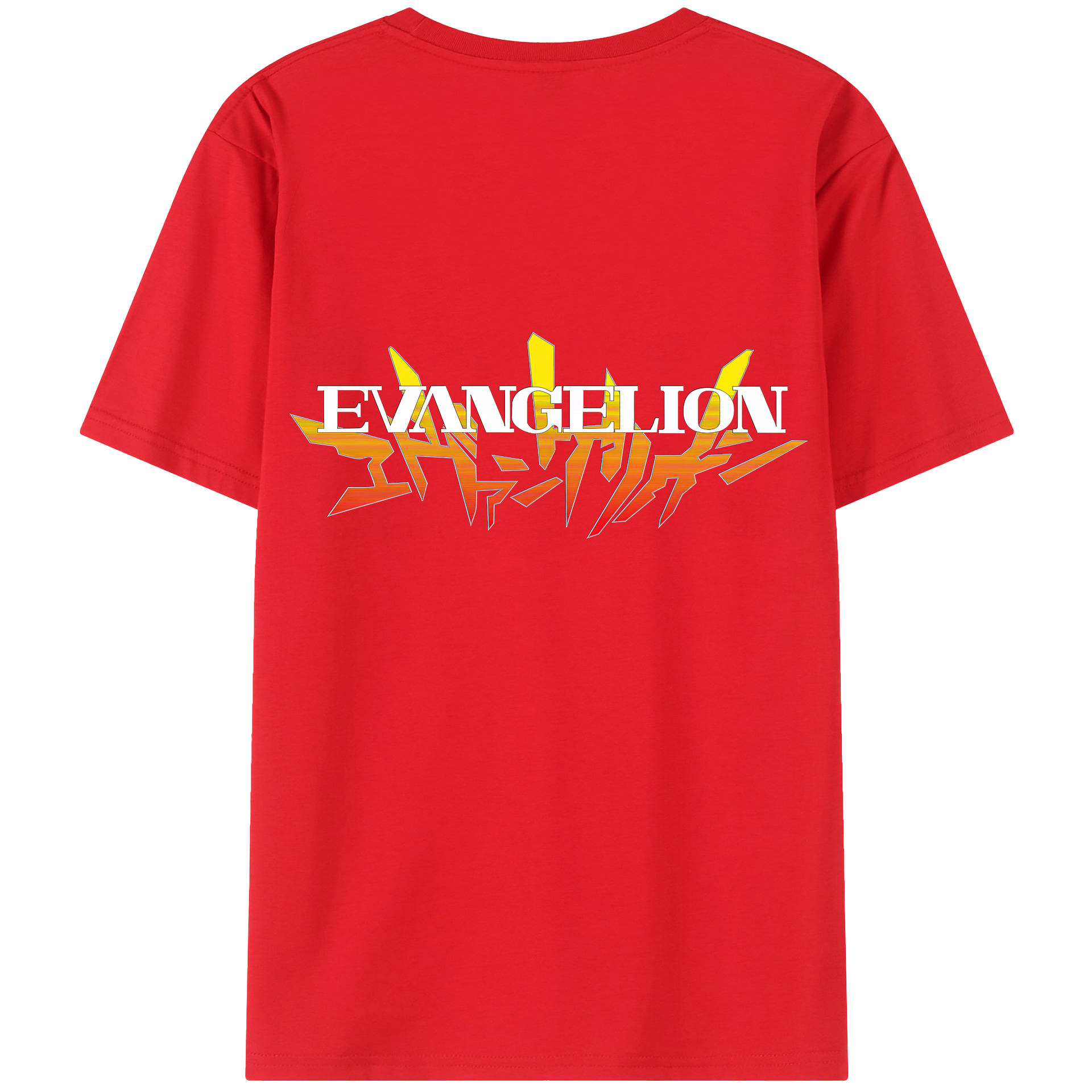 （画像用） EVA 新世紀エヴァンゲリオン 綿100％ メンズ半袖Tシャツ（バックプリント） 通気性